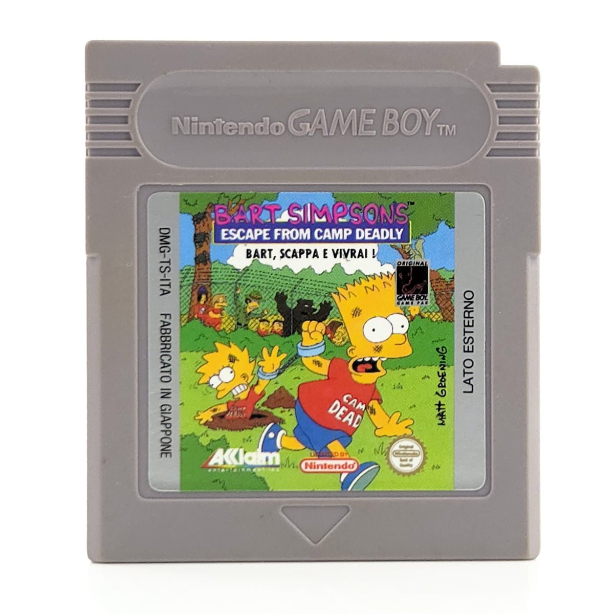 Game Boy Spiel Bart Simpson Camp Deadly PAL ITA