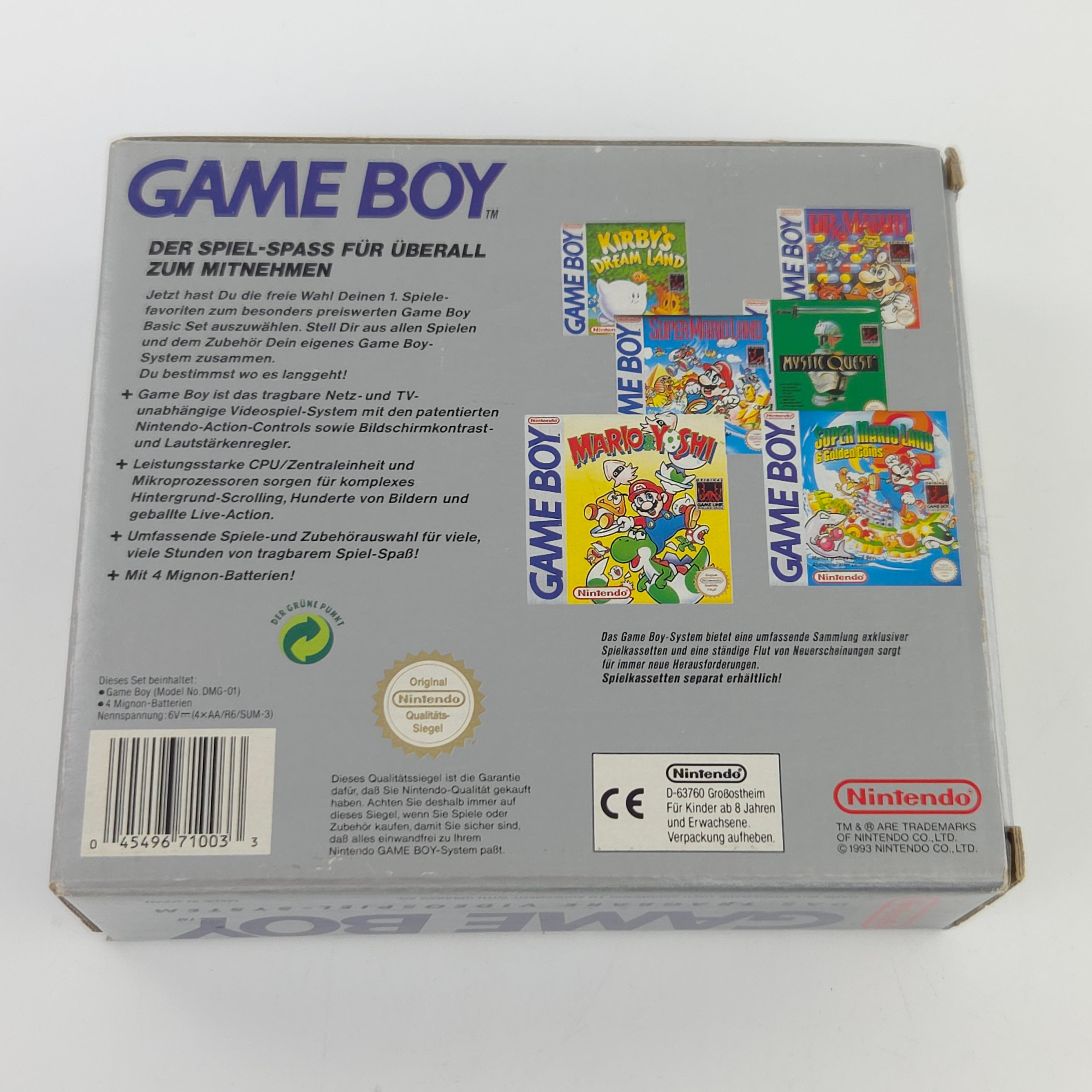Nintendo Game Boy Classic Konsole Grau Base Set OVP PAL DMGenote_offset_0