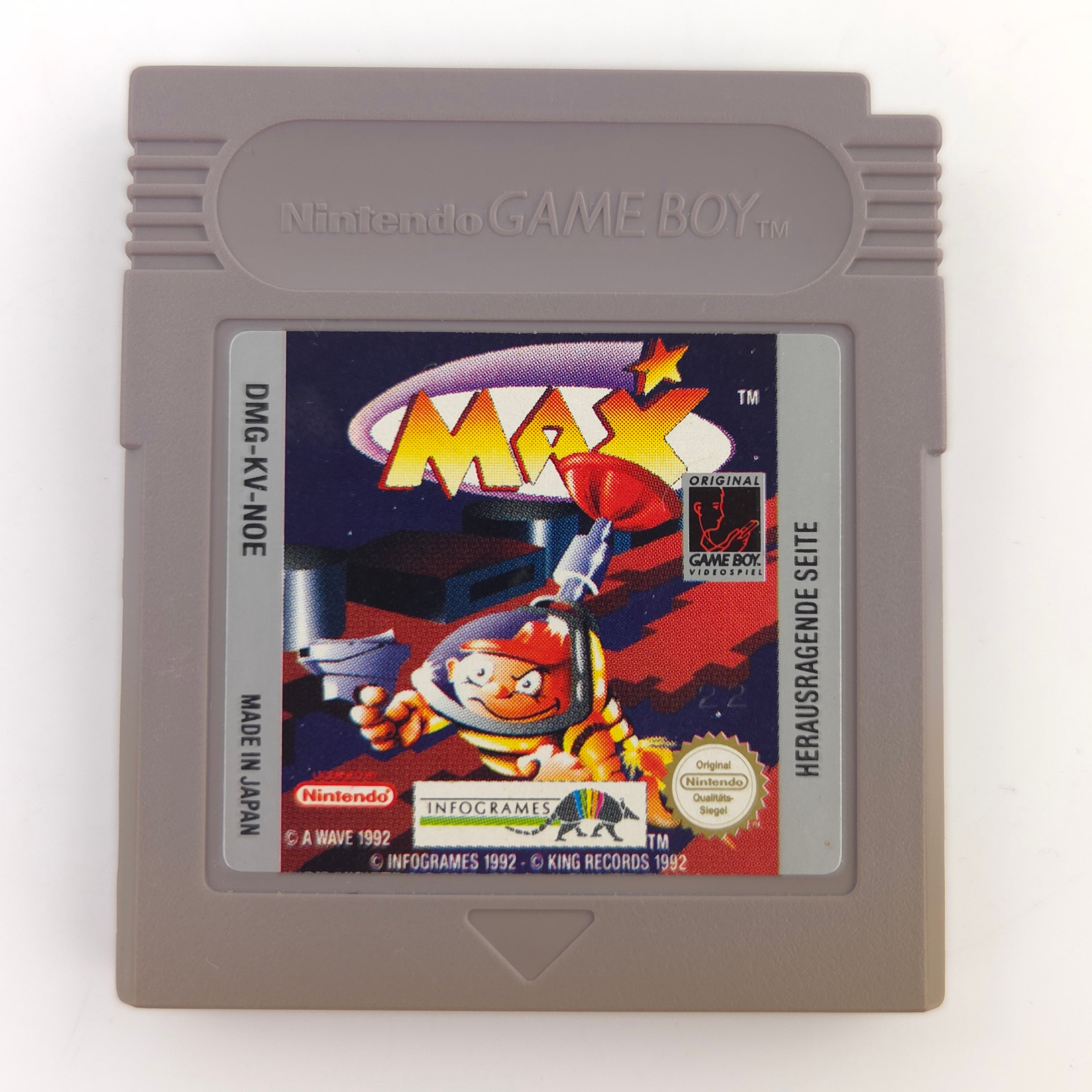 Nintendo Game Boy Spiel Max GB Modul PAL NOE Hülle