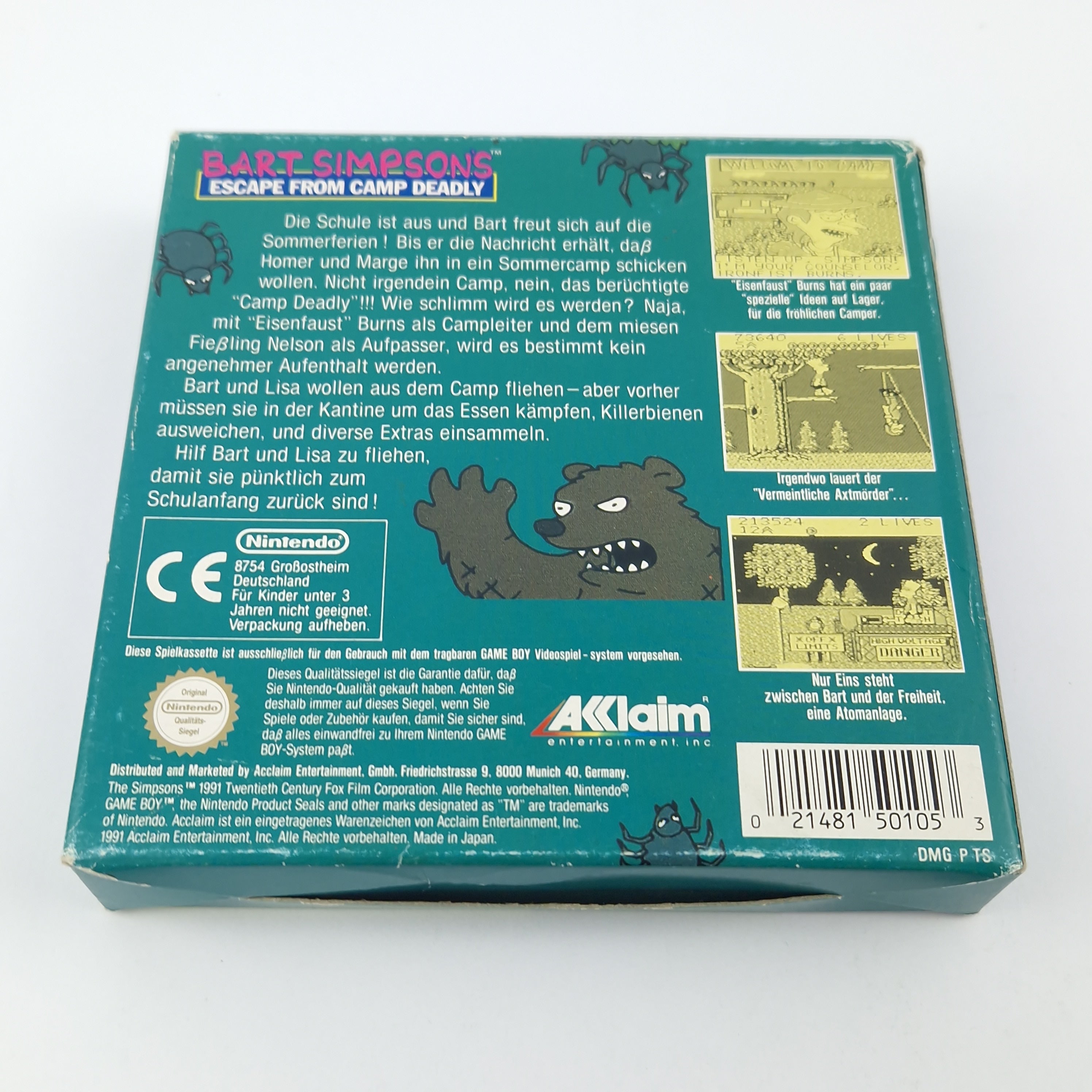 Nintendo Game Boy Spiel – Bart Simpsons Escape (OVP)