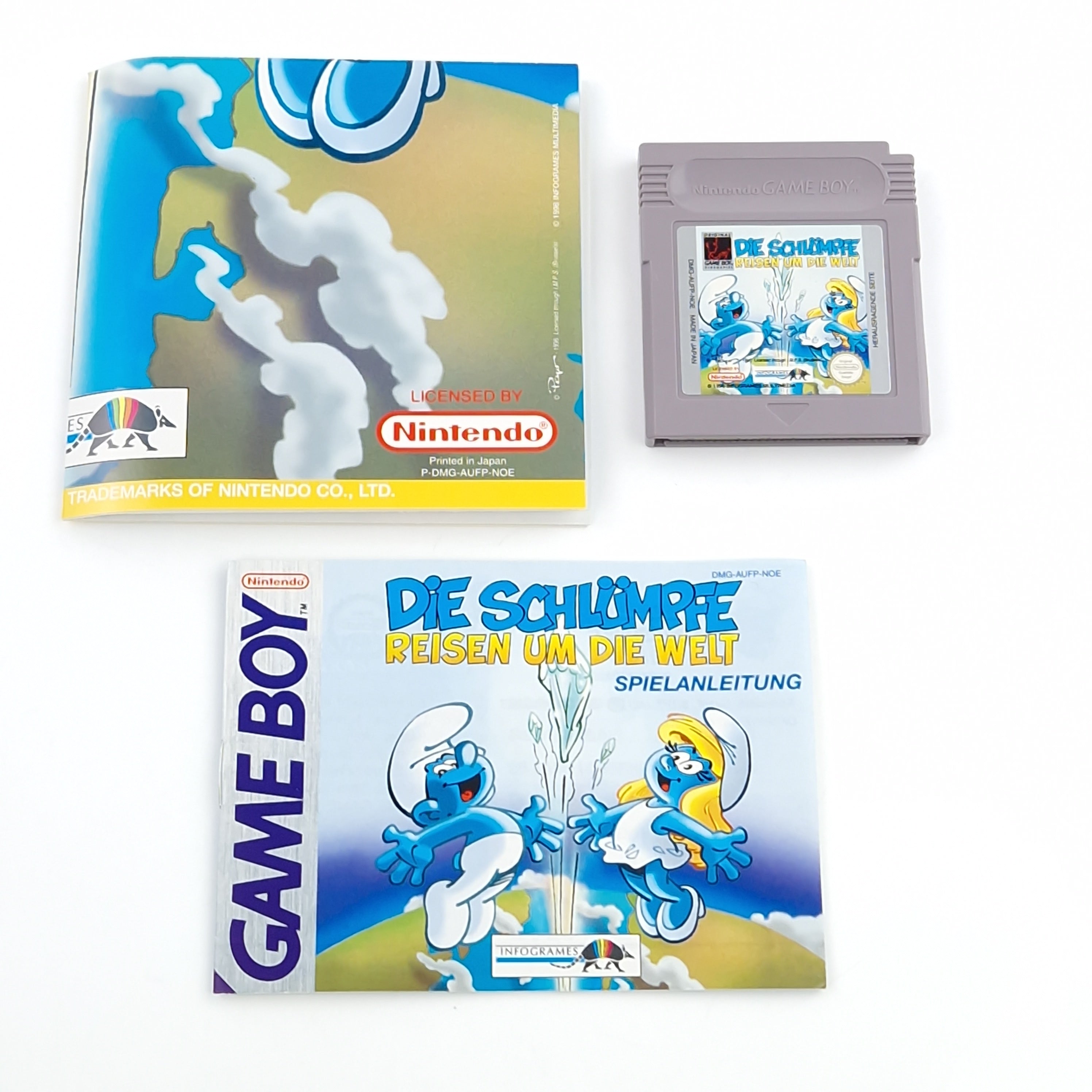 Nintendo Game Boy Spiel – Die Schlümpfe Reisen um die Welt OVP