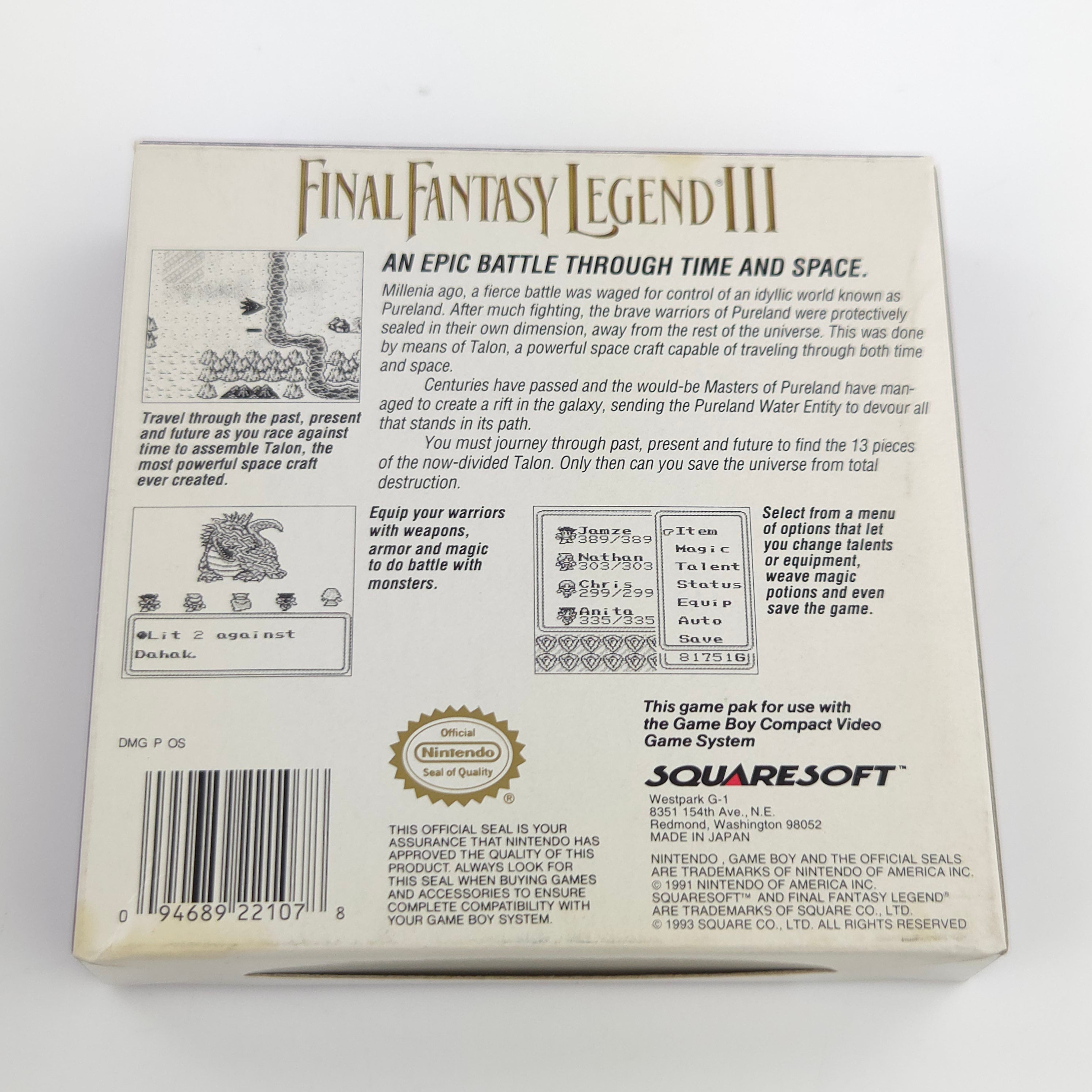 Game Boy Spiel – Final Fantasy Legend III OVP NTSC-USA