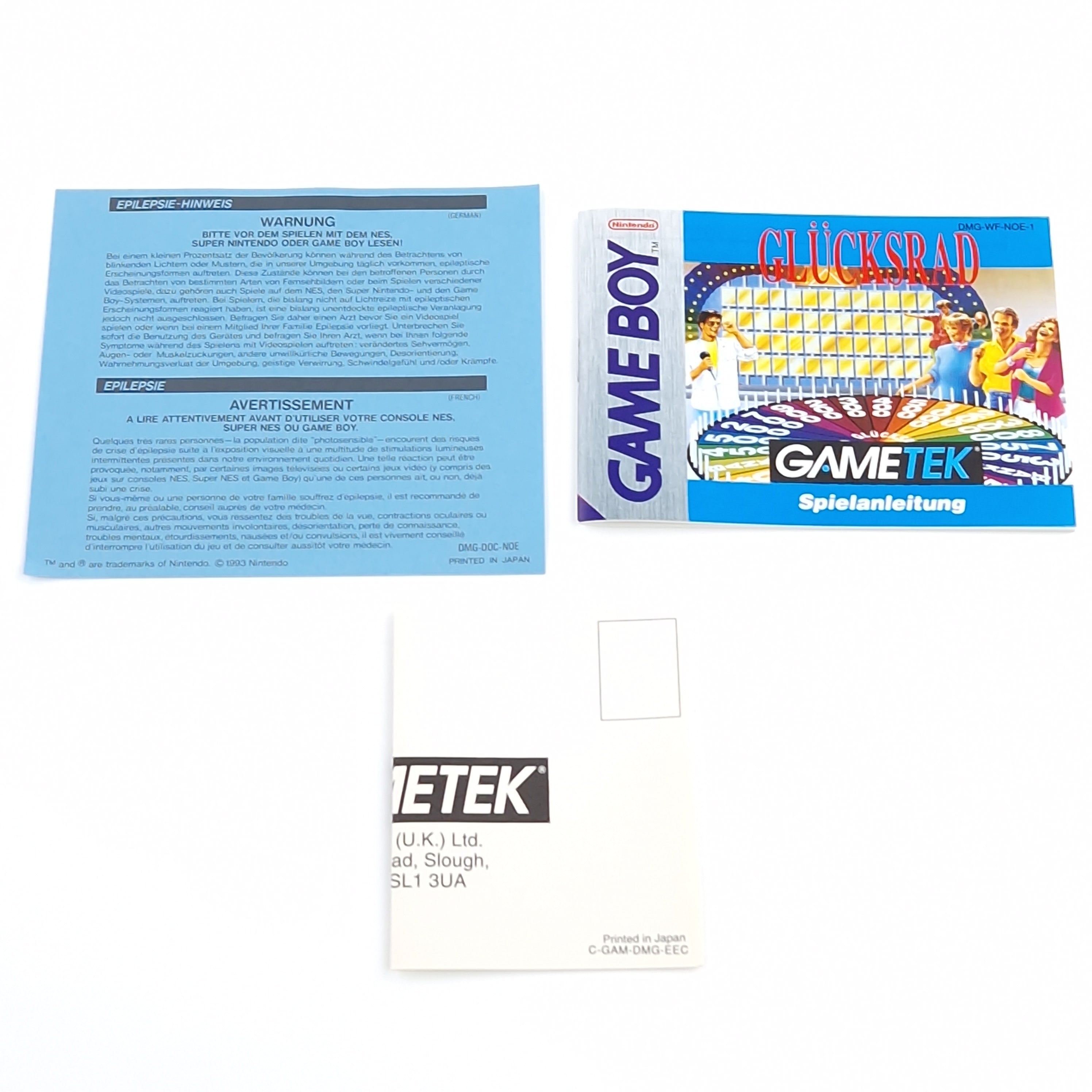 Nintendo Game Boy Spiel – Glücksrad Modul OVP PAL NOE-1