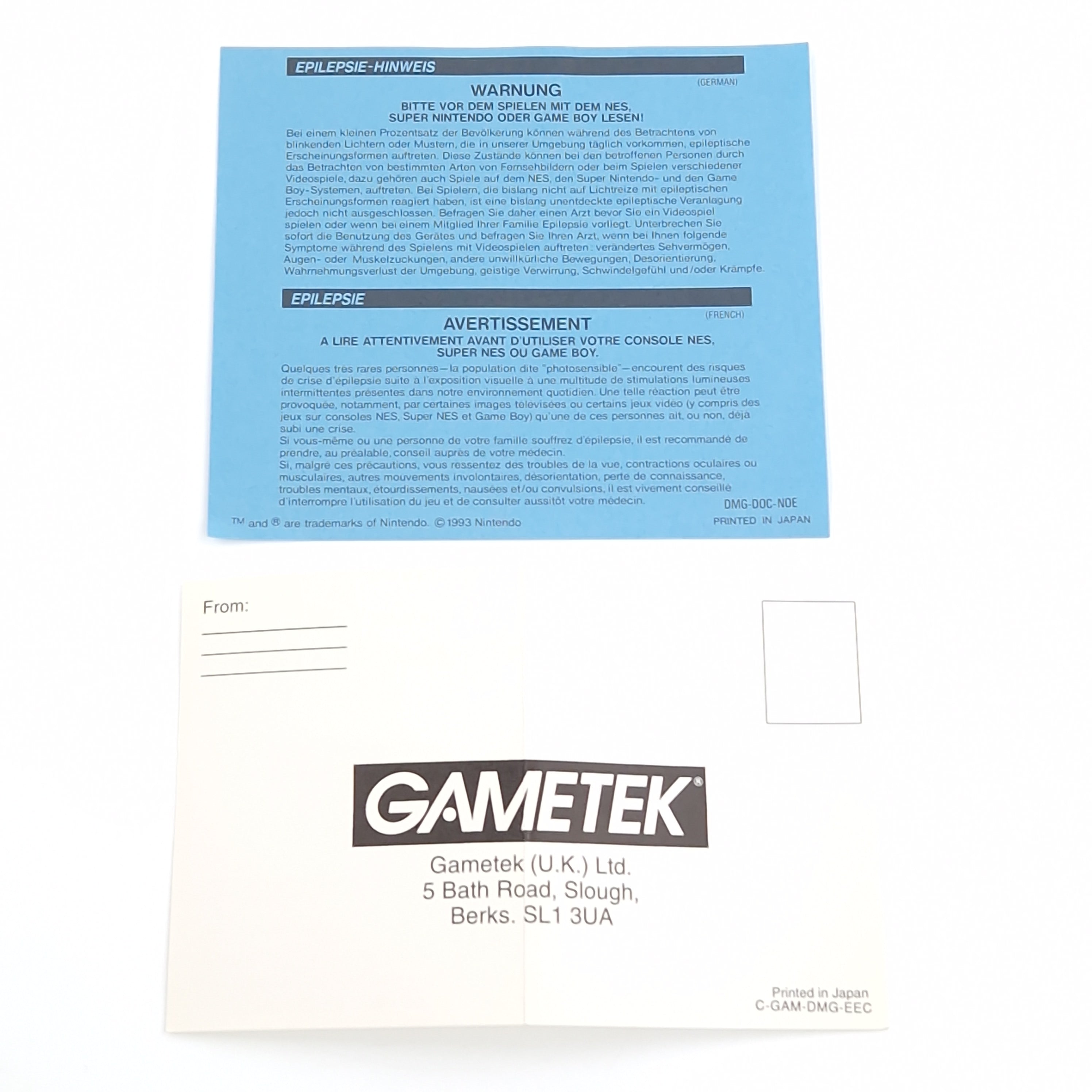 Nintendo Game Boy Spiel – Glücksrad Modul OVP PAL NOE-1