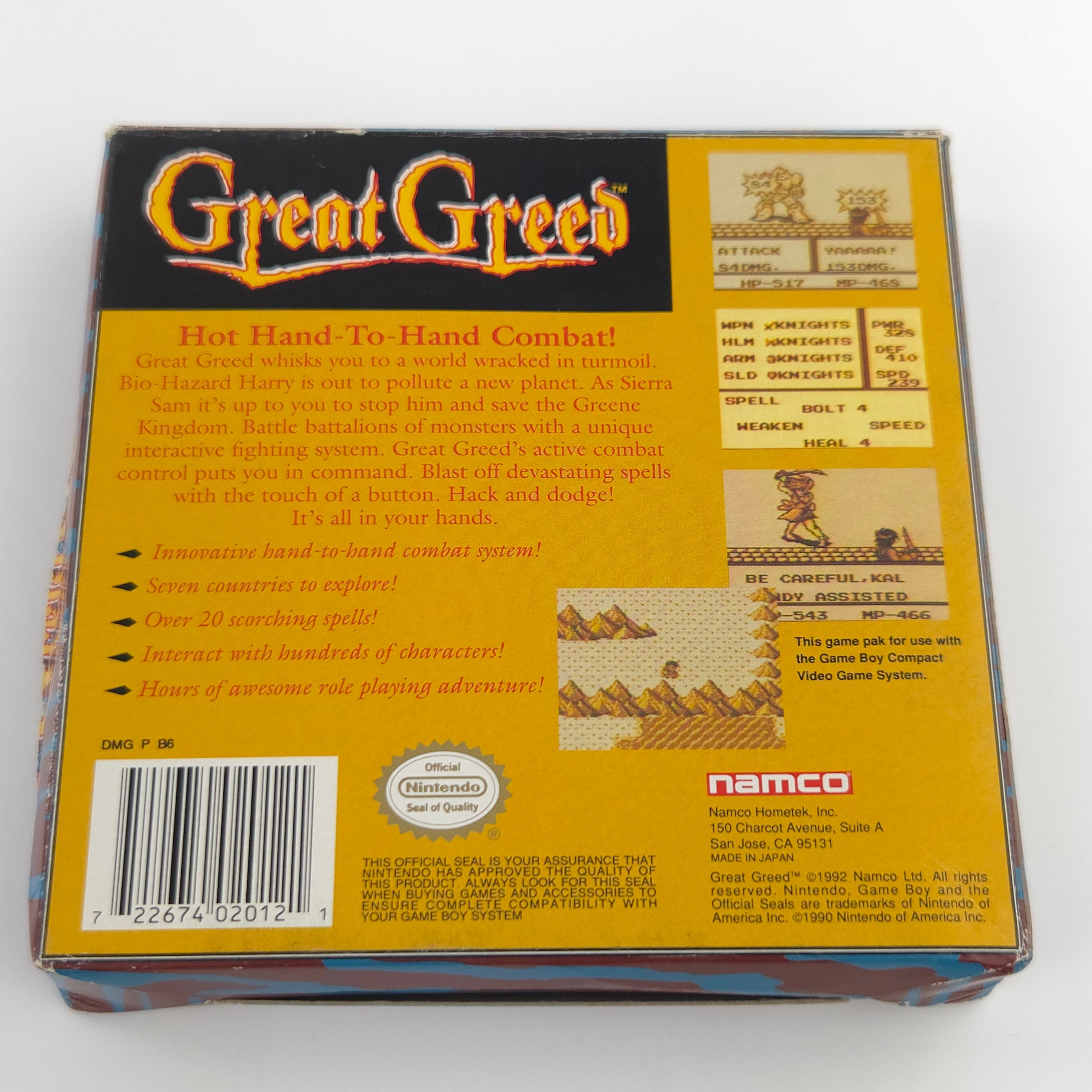 Game Boy Spiel – Great Greed OVP (NTSC-USA)