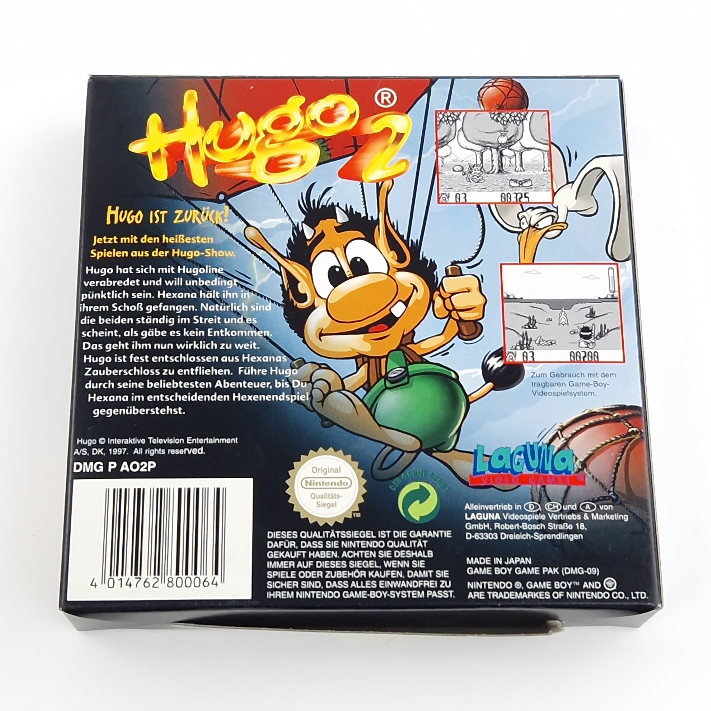 Nintendo Game Boy Spiel – Hugo 2 Modul Anleitung OVP PAL