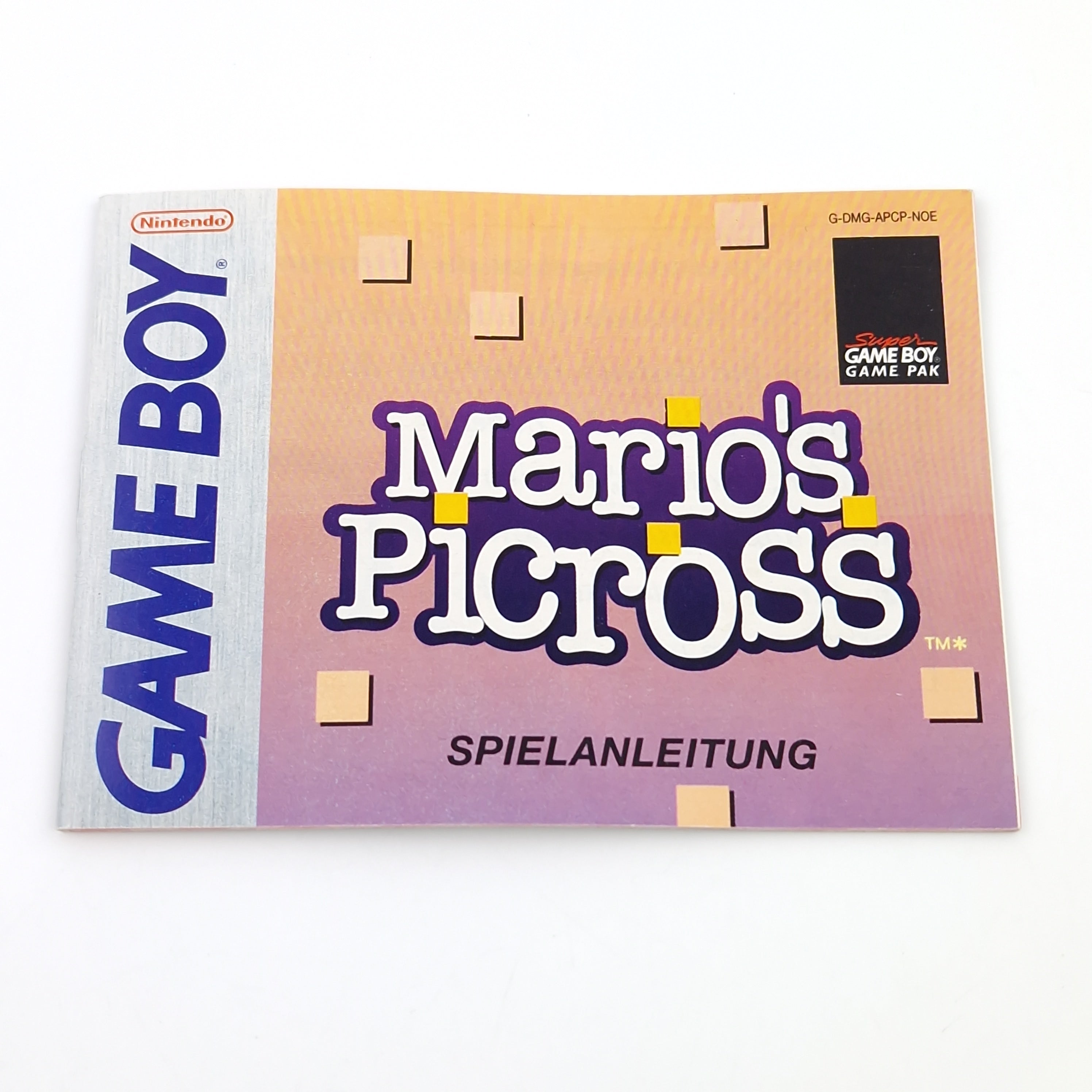 Nintendo Game Boy Spiel – Mario Picross Modul PAL NOE