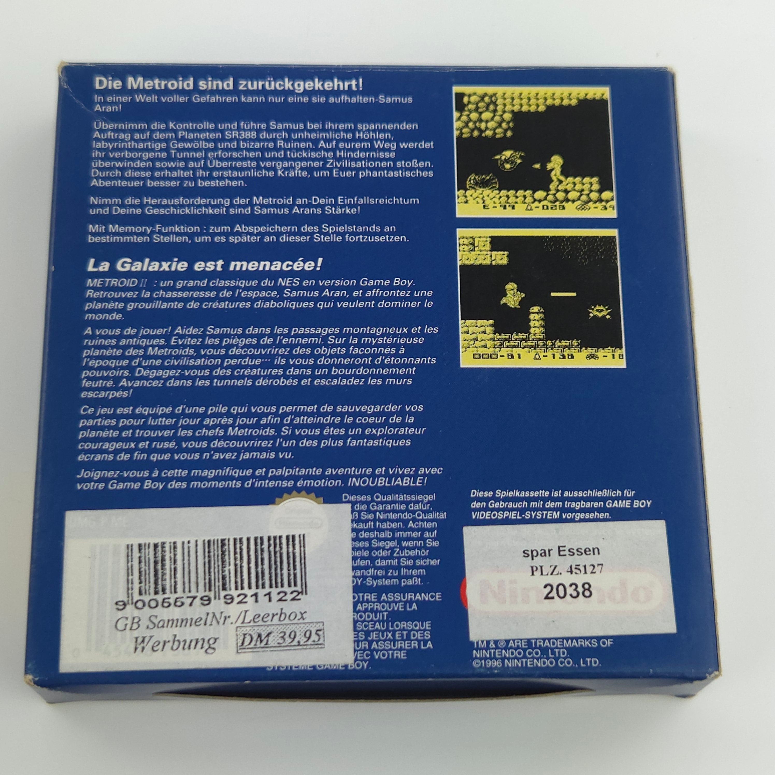 Game Boy Spiel – Metroid II Return of Samus (OVP PAL)