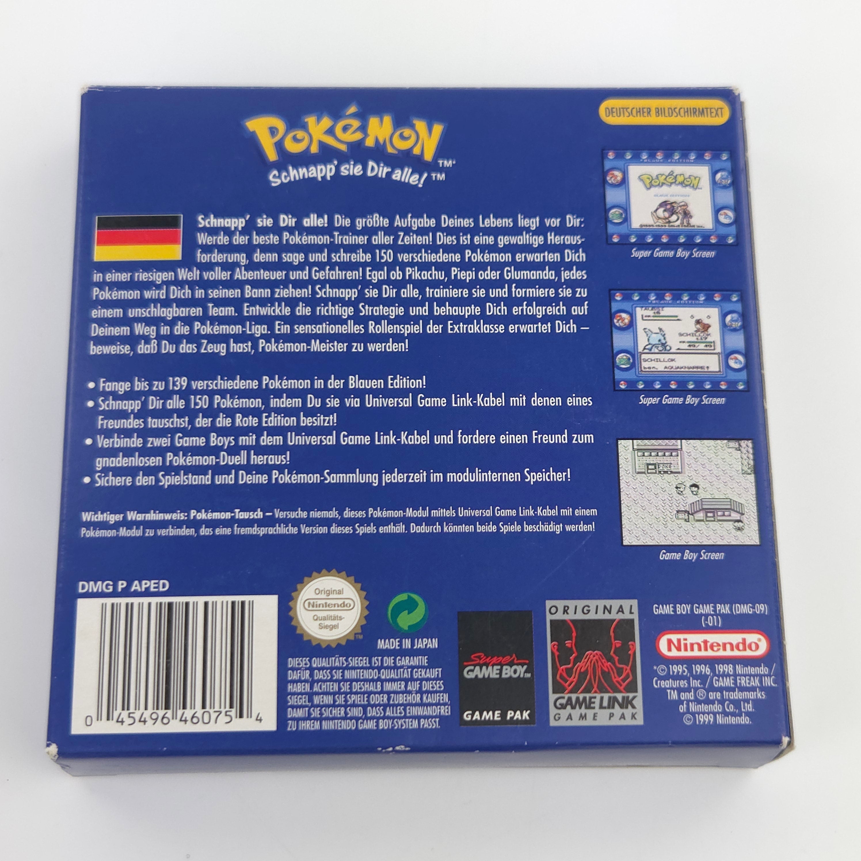 Game Boy Spiel – Pokemon Blaue Edition (PAL NNOE)