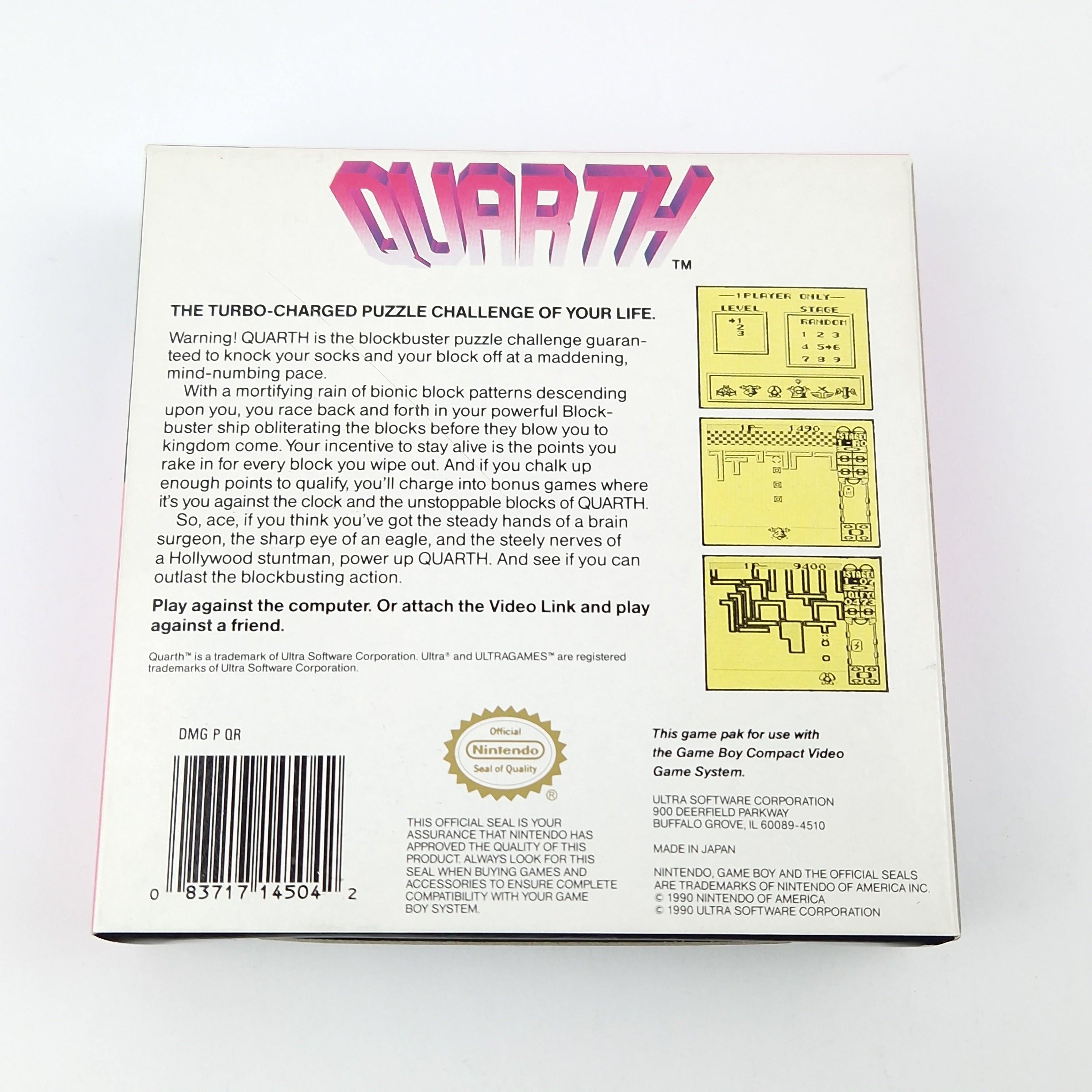 Nintendo Game Boy Spiel – Quarth Modul Anleitung OVP USA