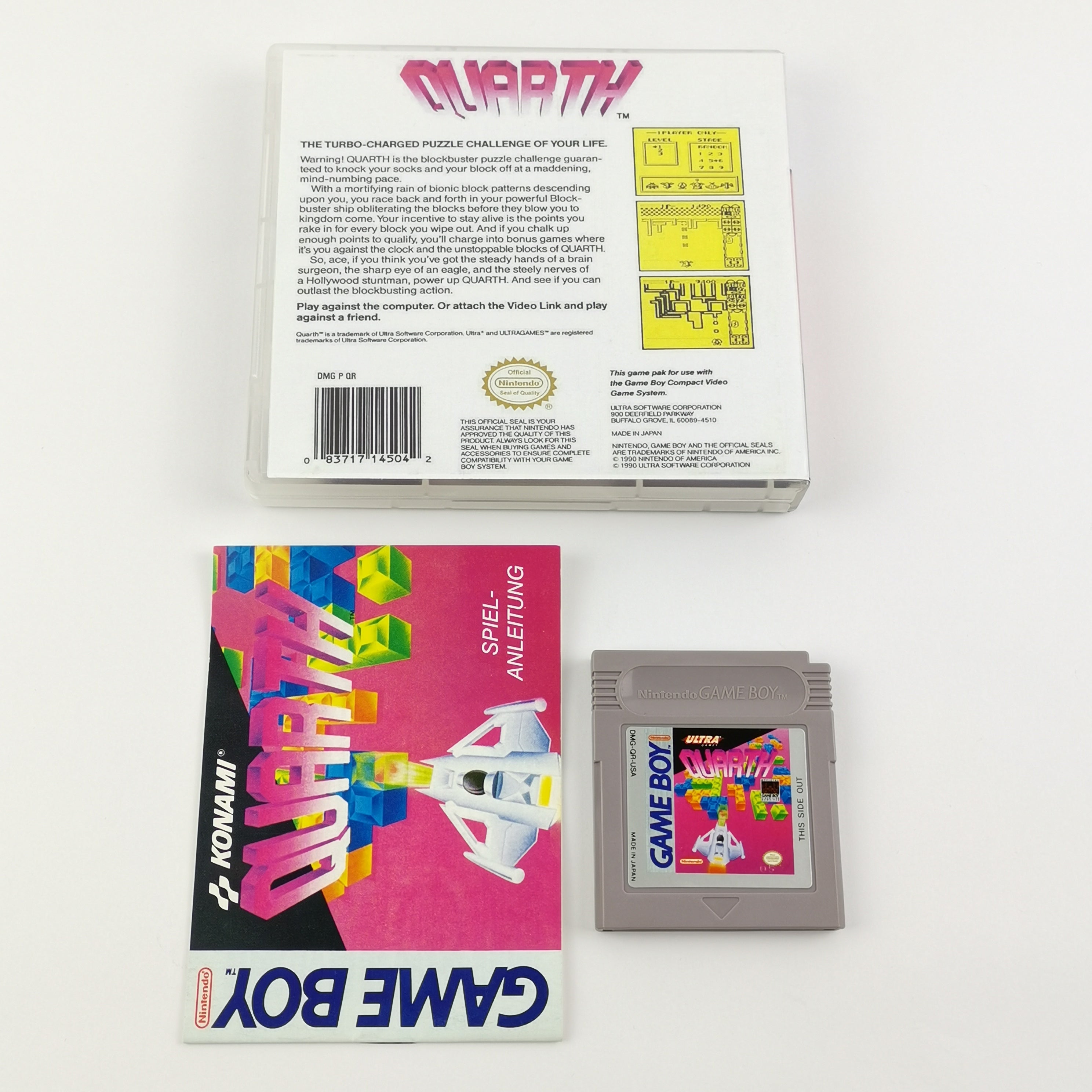 Nintendo Game Boy Classic Spiel: Quarth - Modul (USA) + Anleitung (deutsch)