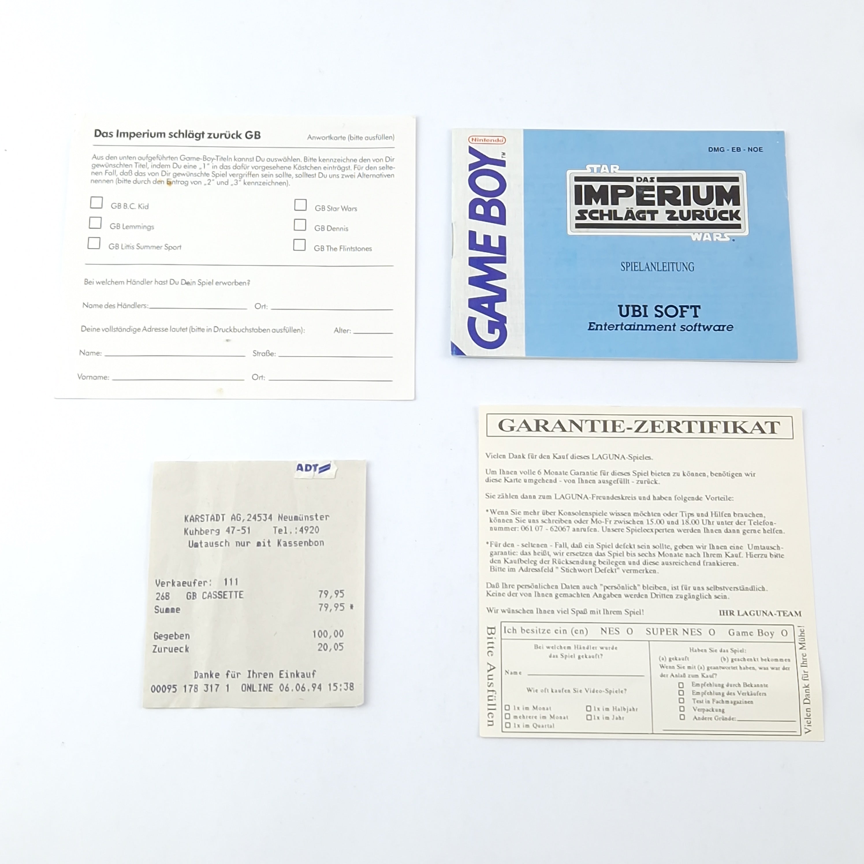 Nintendo Game Boy Spiel – Star Wars Das Imperium schlägt zurück OVP