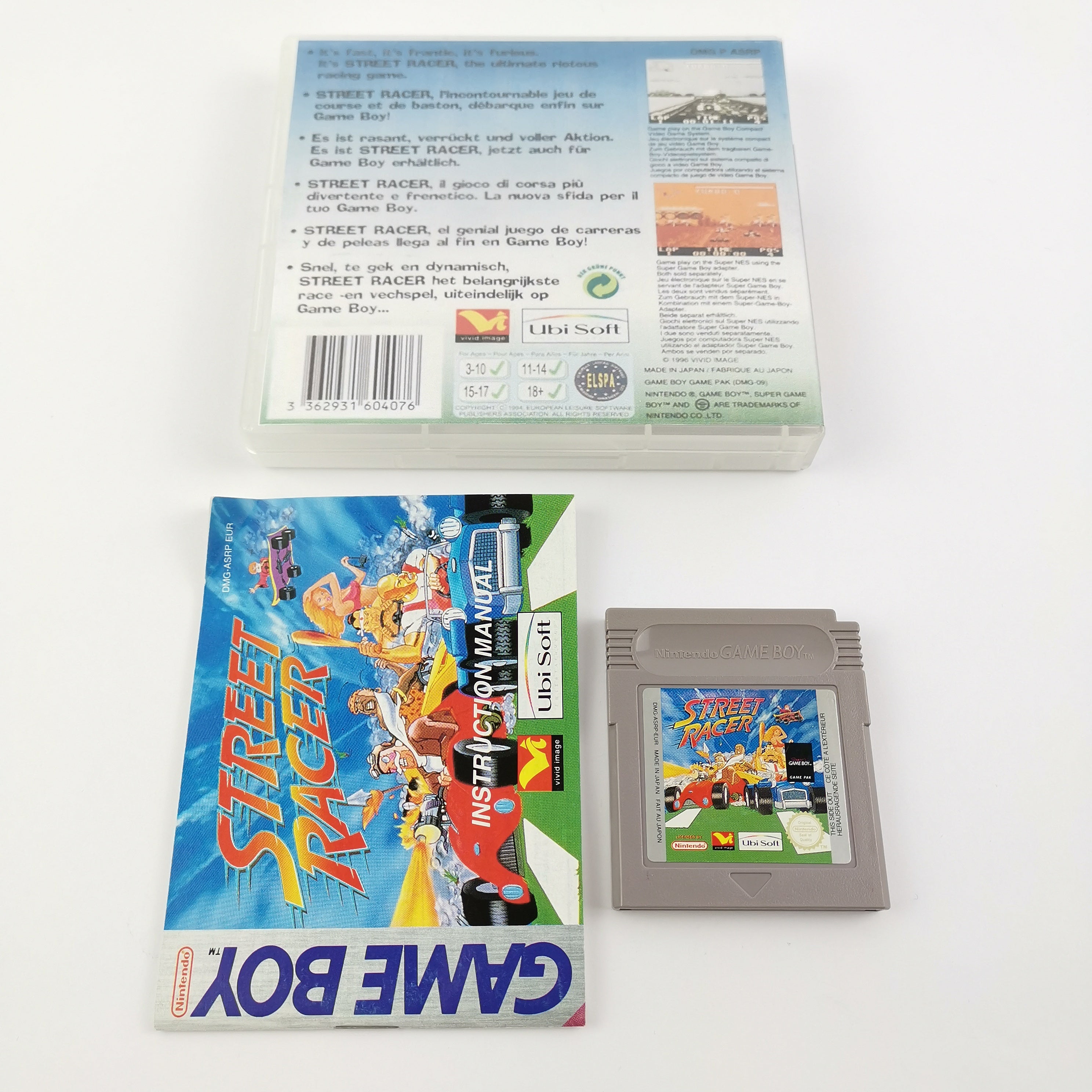 Nintendo Game Boy Classic Spiel: Street Racer - Modul + Anleitung PAL EUR GB