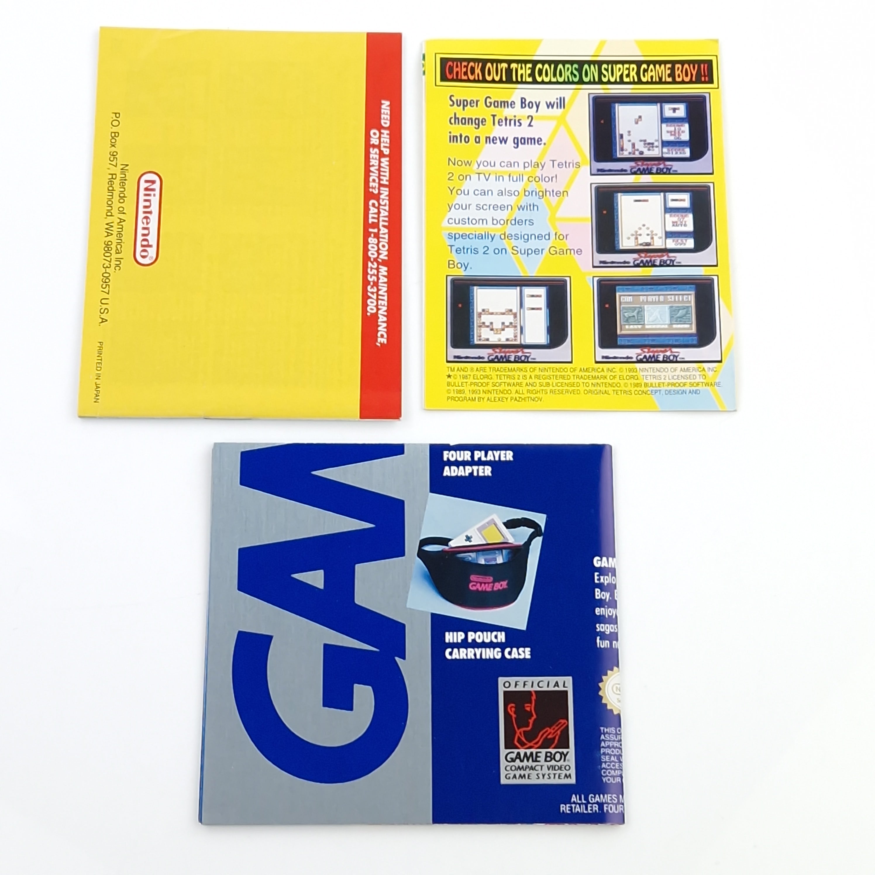 Nintendo Game Boy Spiel – Tetris 2 Modul Anleitung OVP USA