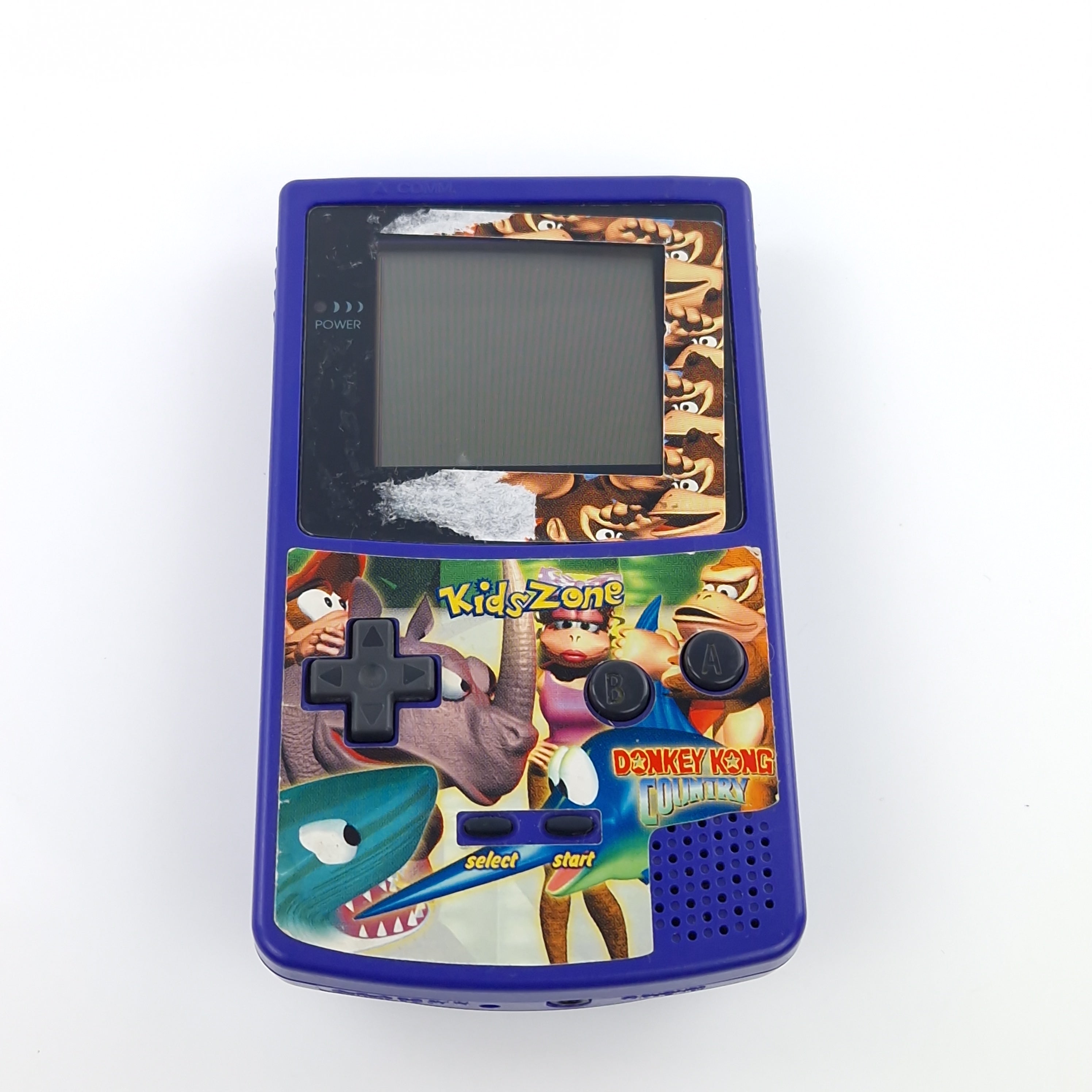 Nintendo Game Boy Color Konsole Lila Kids Zone Aufkleber PAL