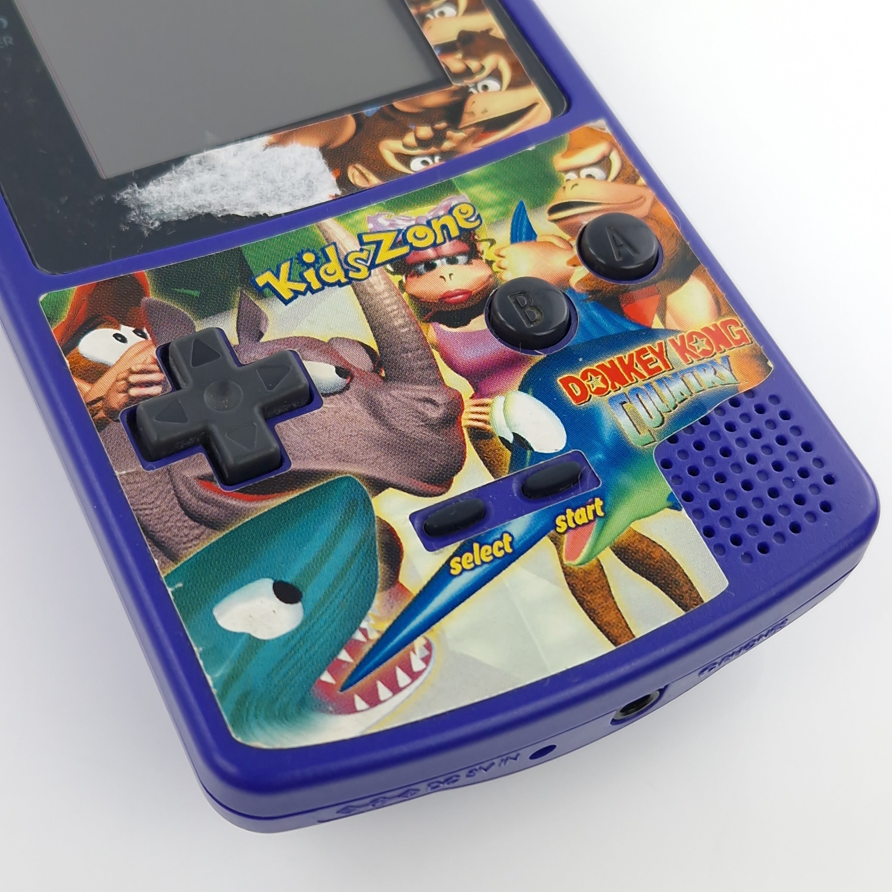 Nintendo Game Boy Color Konsole Lila Kids Zone Aufkleber PAL