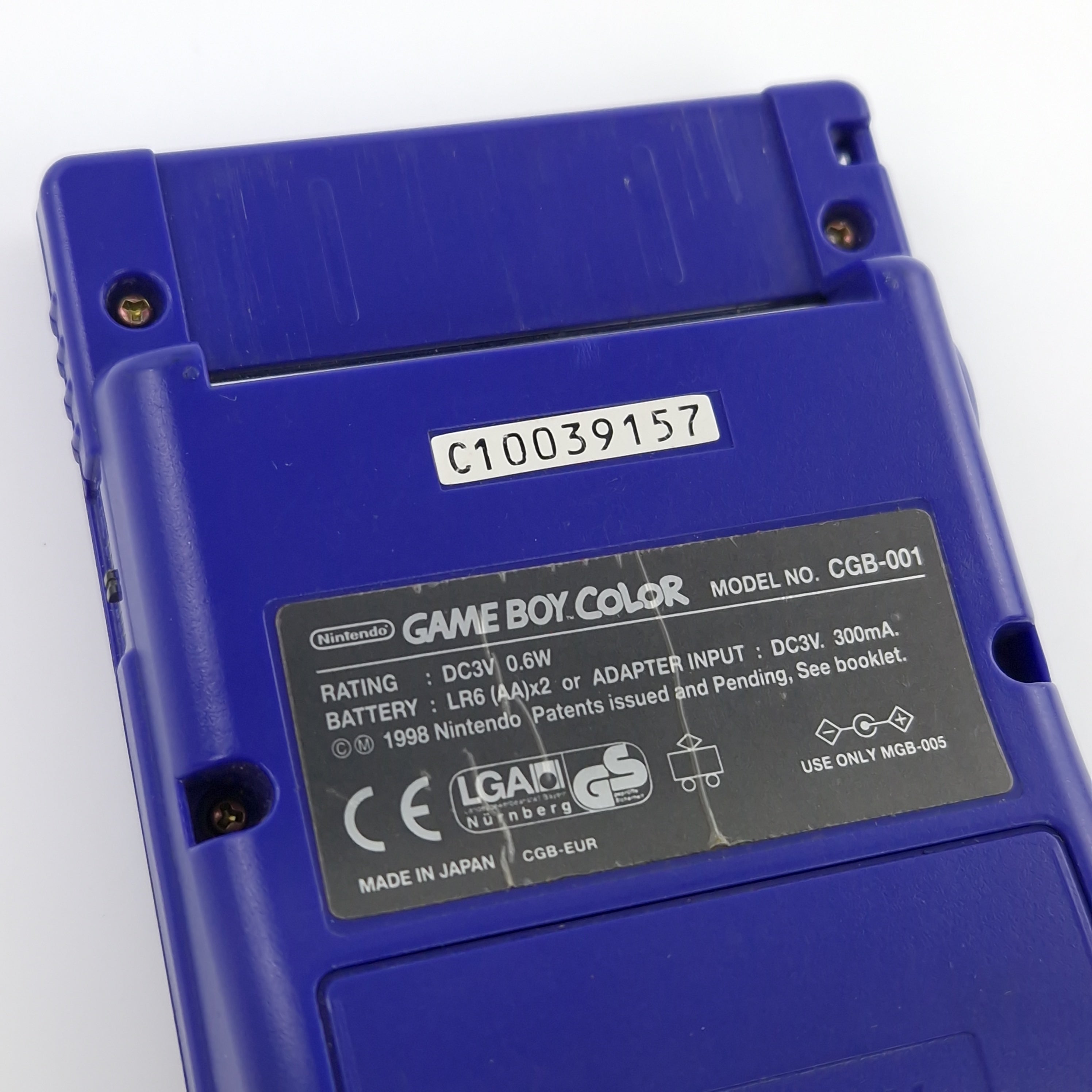 Nintendo Game Boy Color Konsole Lila Kids Zone Aufkleber PAL