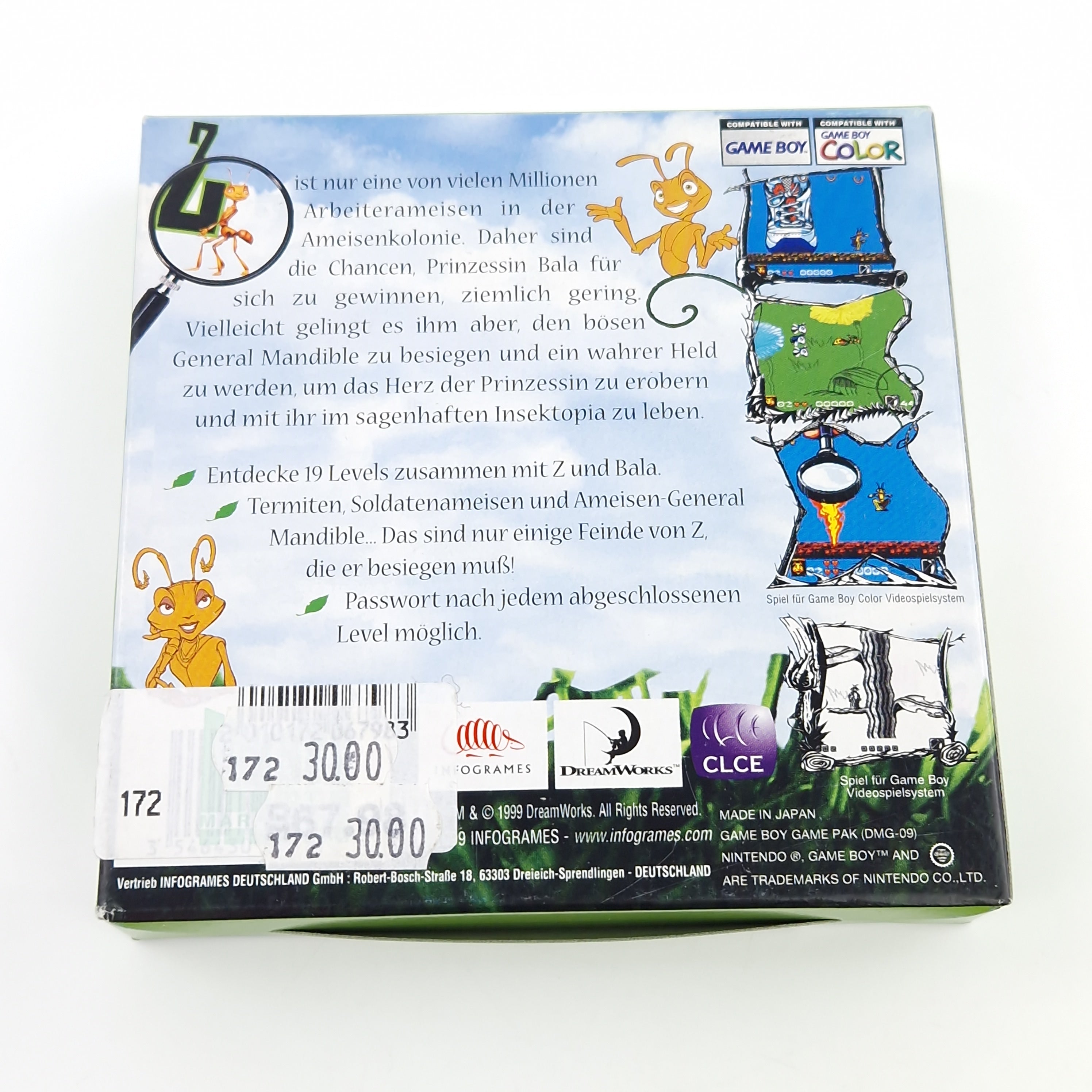 Nintendo Game Boy Color Spiel – Antz mit Anleitung OVP PAL
