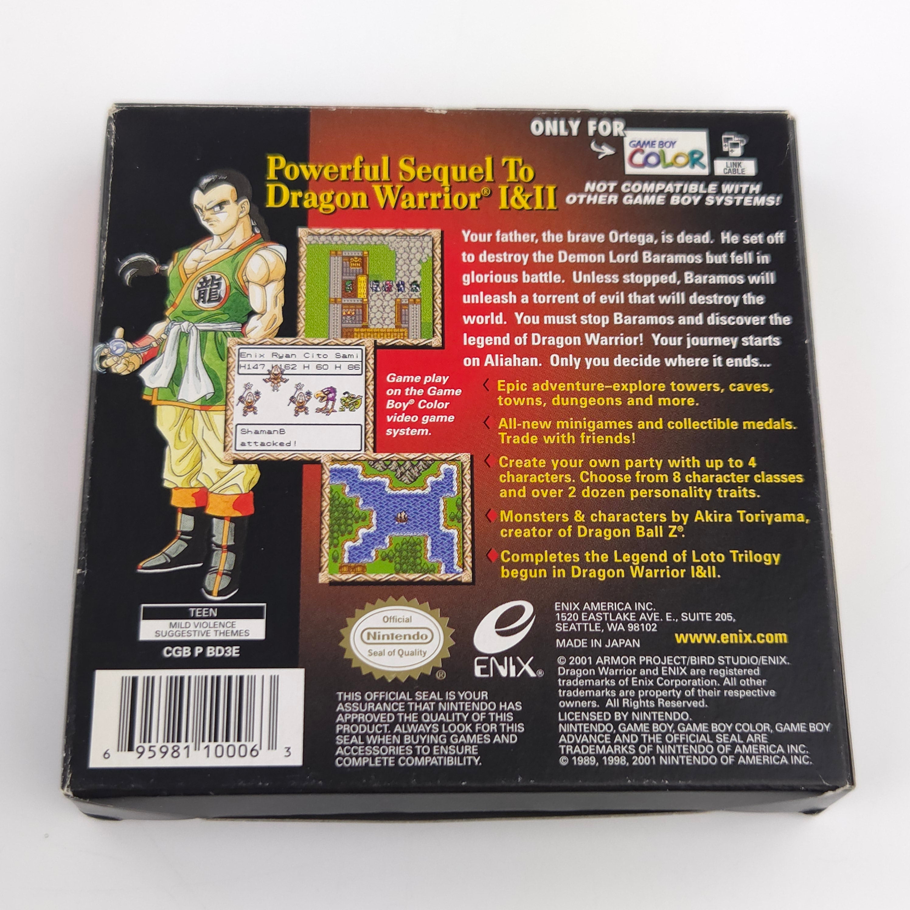 Game Boy Color Spiel – Dragon Warrior III (OVP USA)