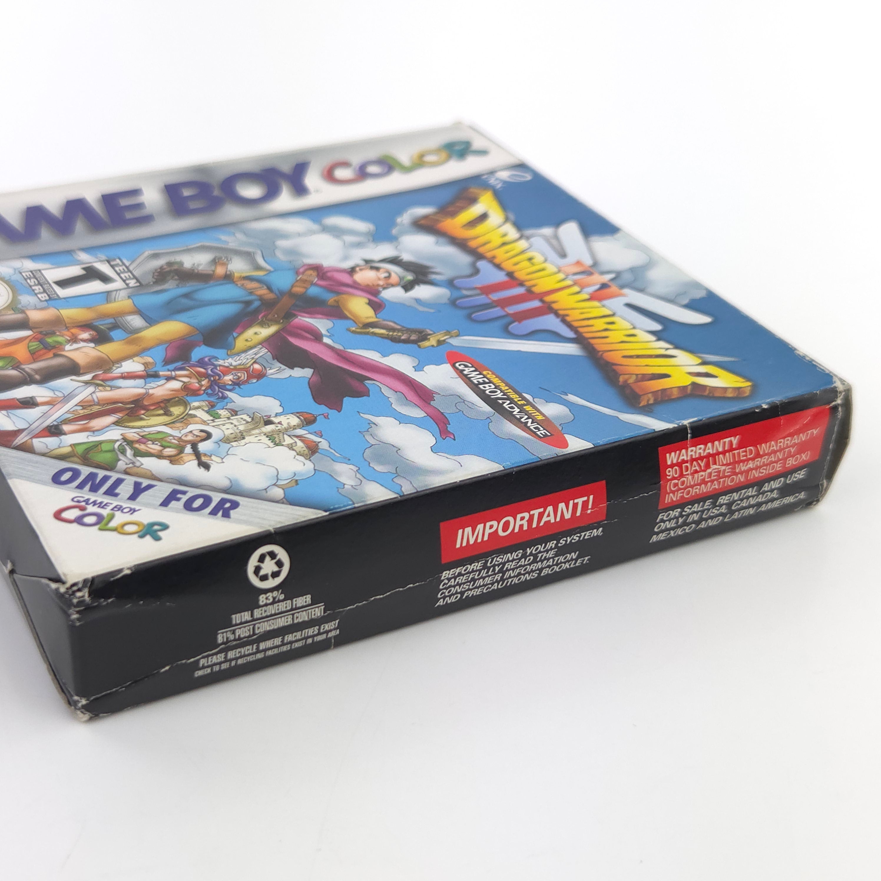 Game Boy Color Spiel – Dragon Warrior III (OVP USA)