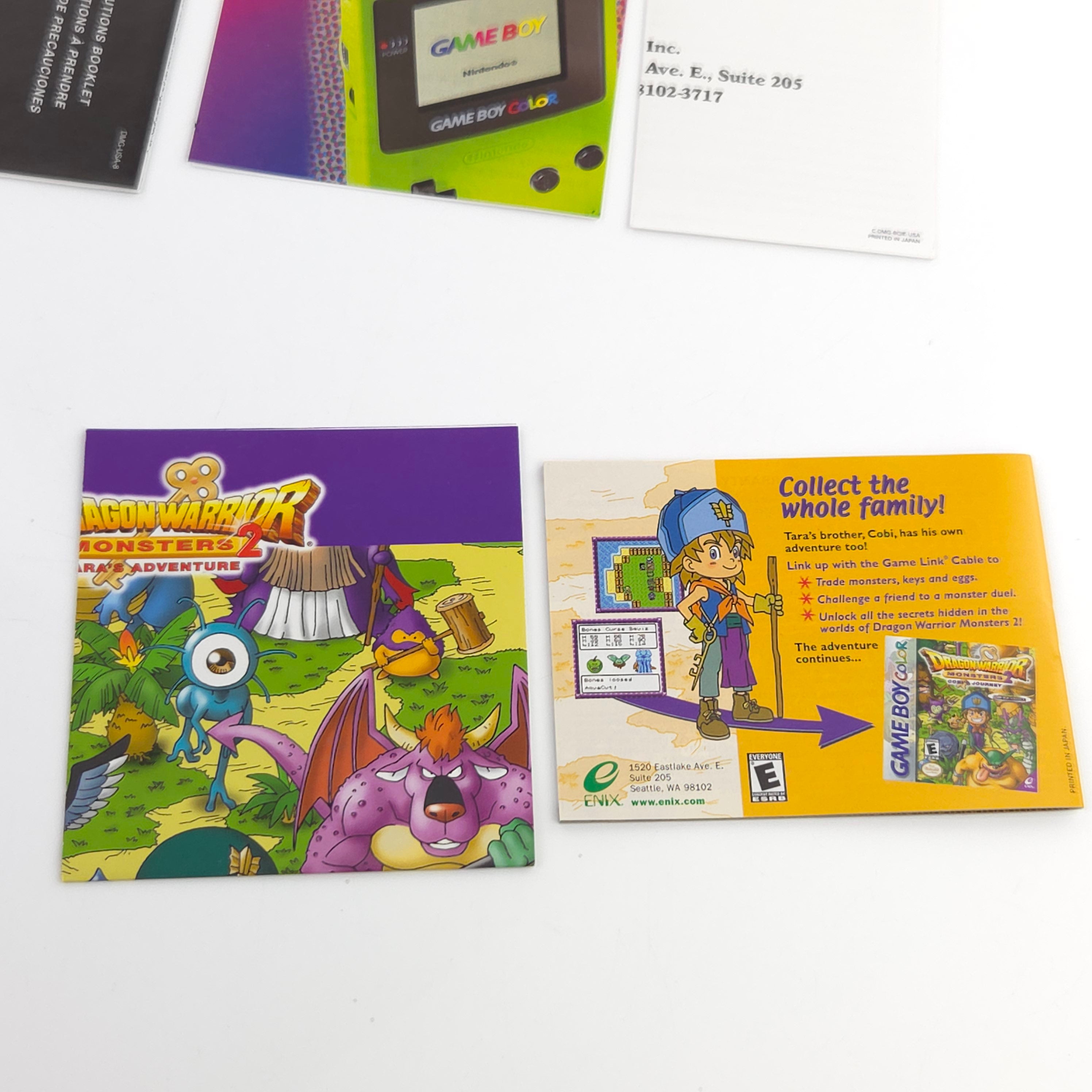 Game Boy Color Spiel – Dragon Warrior Monsters 2 OVP