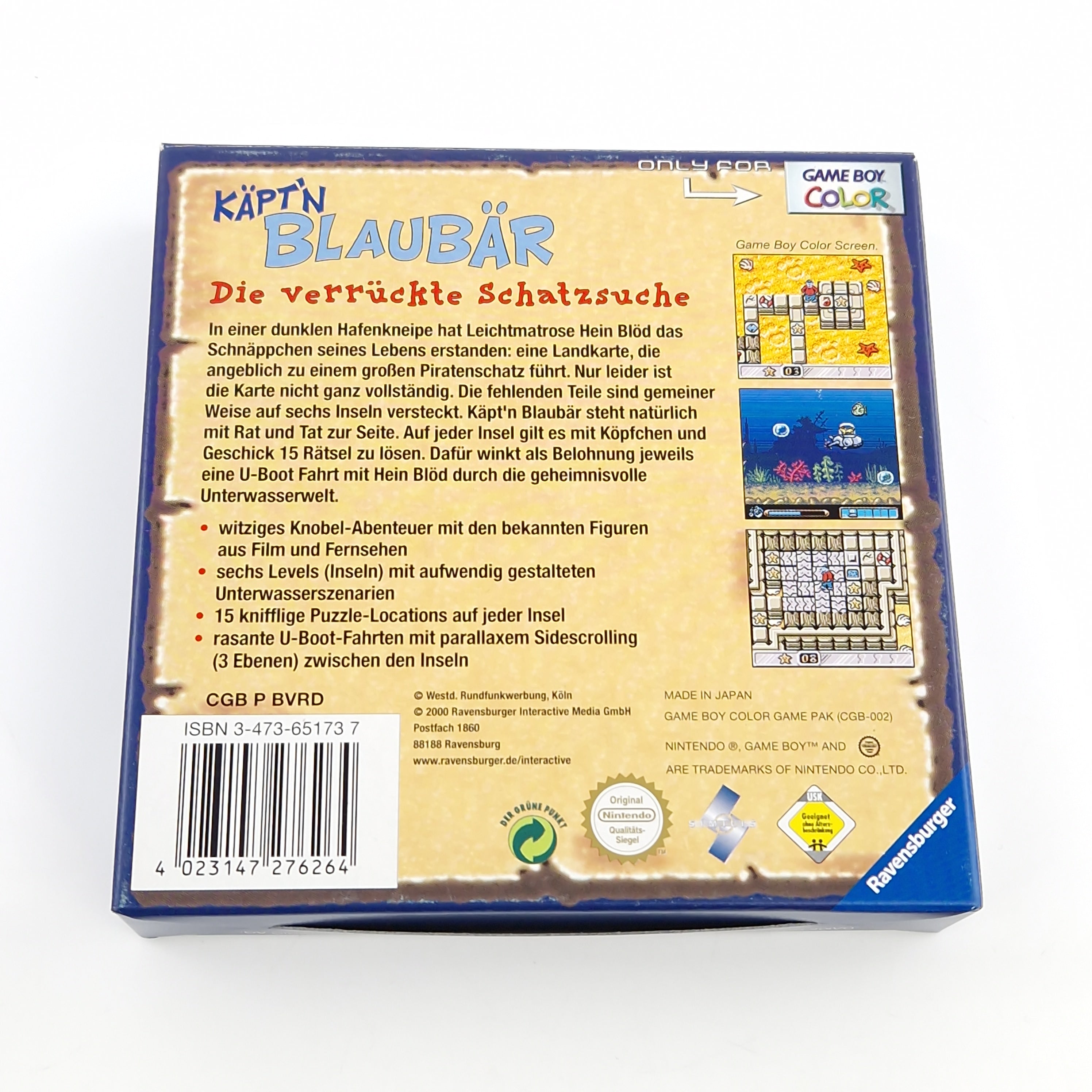 Nintendo Game Boy Color Spiel – Käptn Blaubär OVP GBC