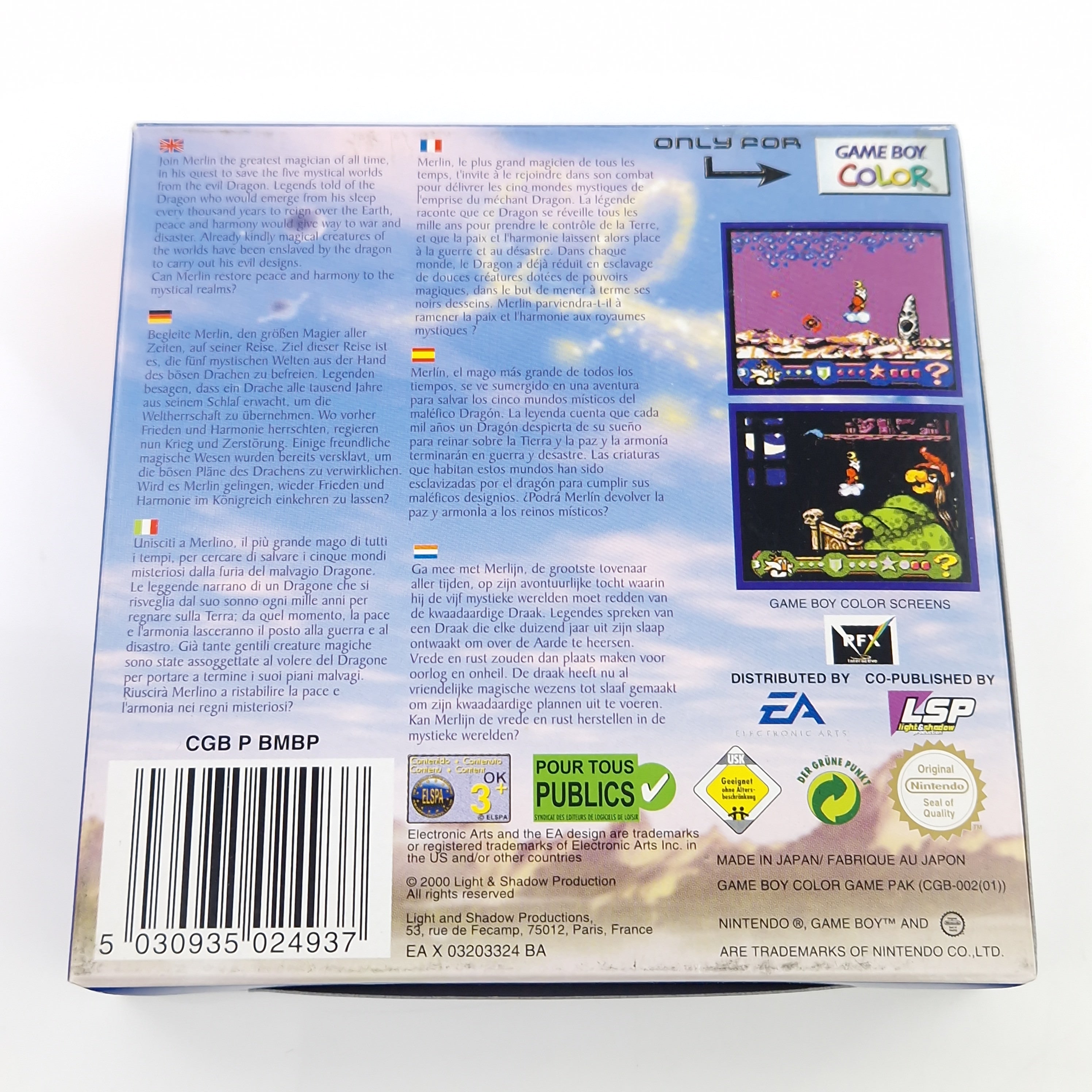 Nintendo Game Boy Color Spiel – Merlin GBA Modul OVP PAL