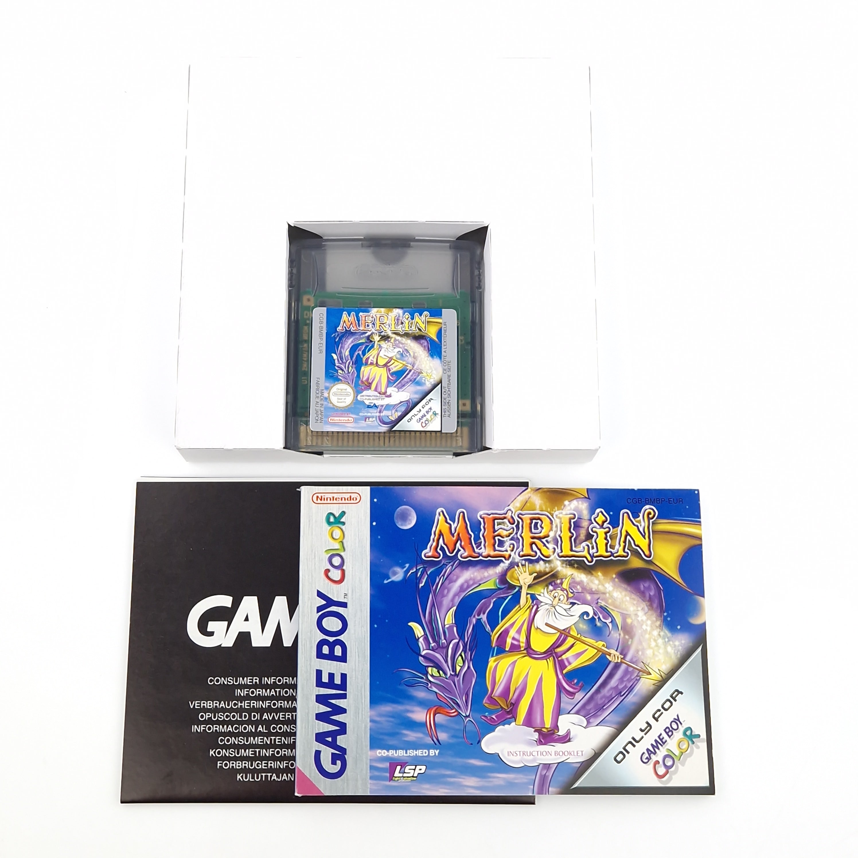 Nintendo Game Boy Color Spiel – Merlin GBA Modul OVP PAL