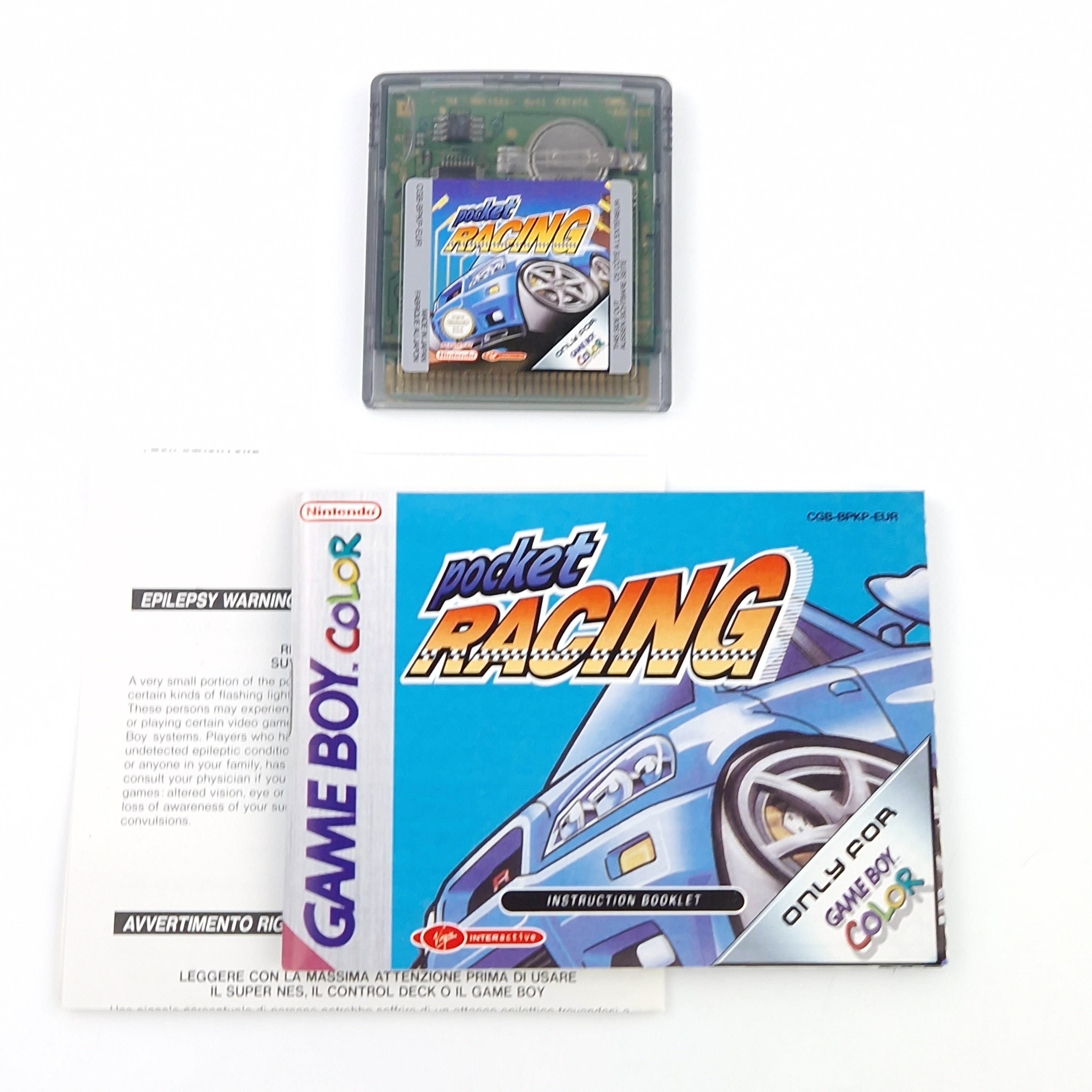 Game Boy Color Spiel – Pocket Racing GBC OVP PAL