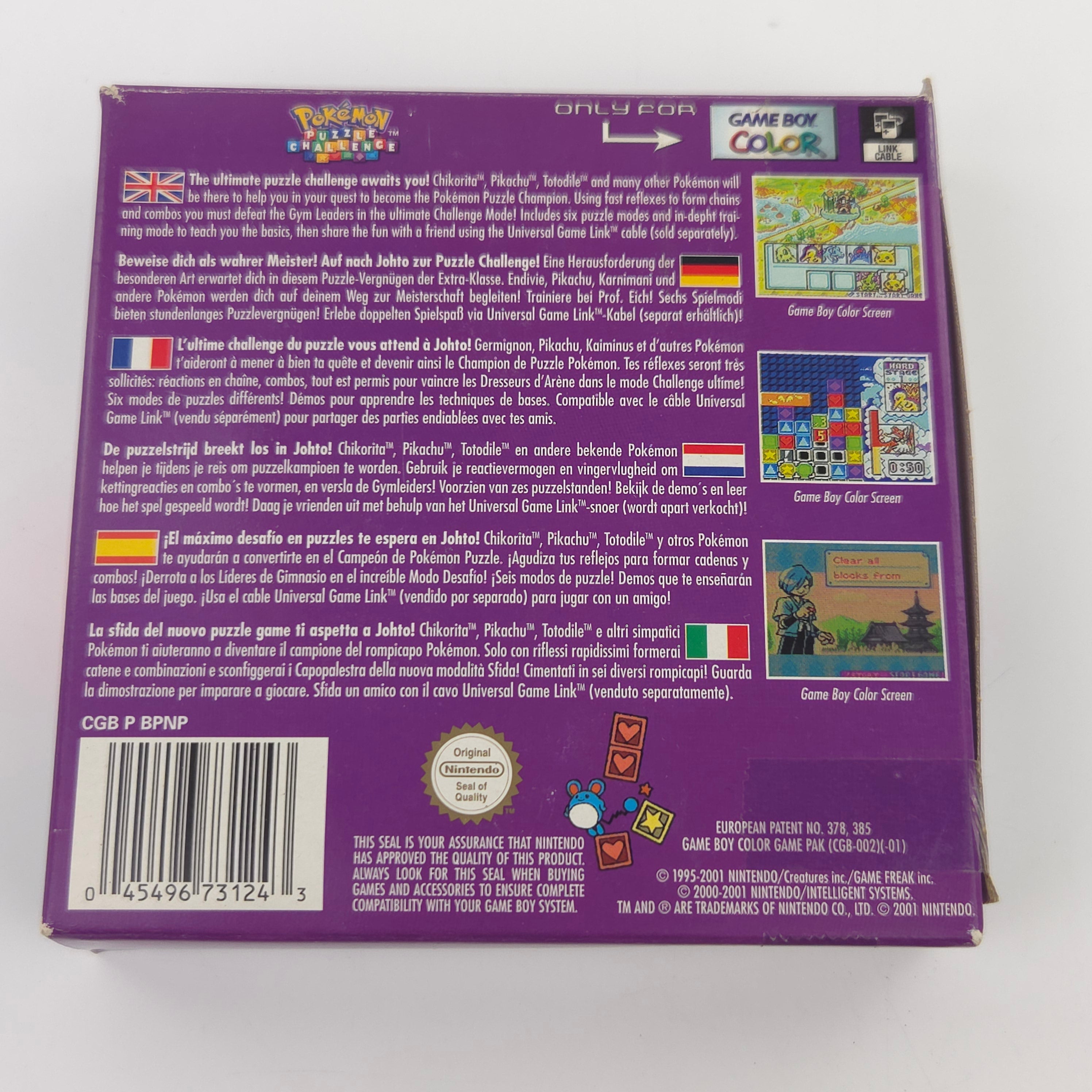 Game Boy Color Spiel – Pokemon Puzzle Challenge (OVP)