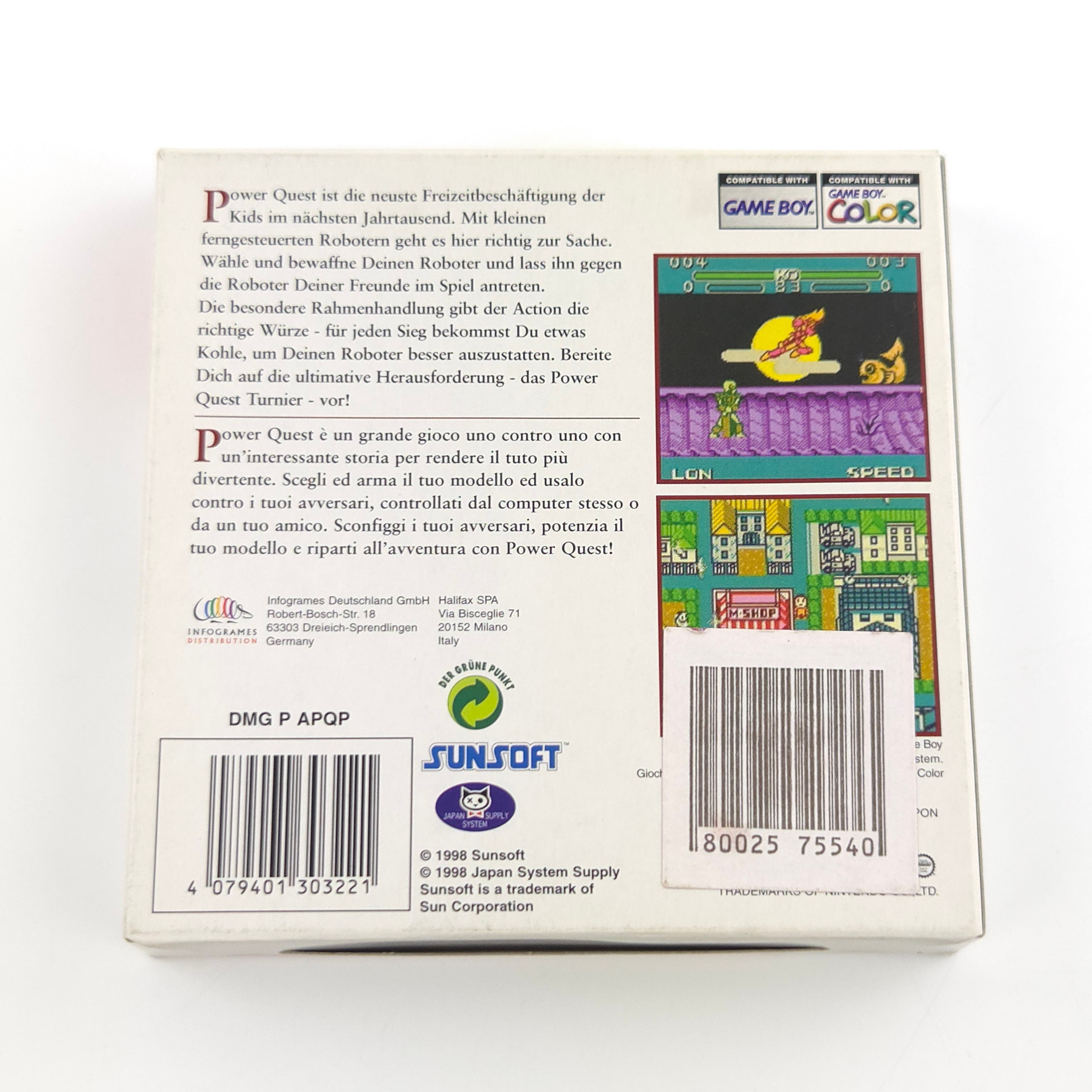 Game Boy Color Spiel – Power Quest Modul Anleitung OVP PAL