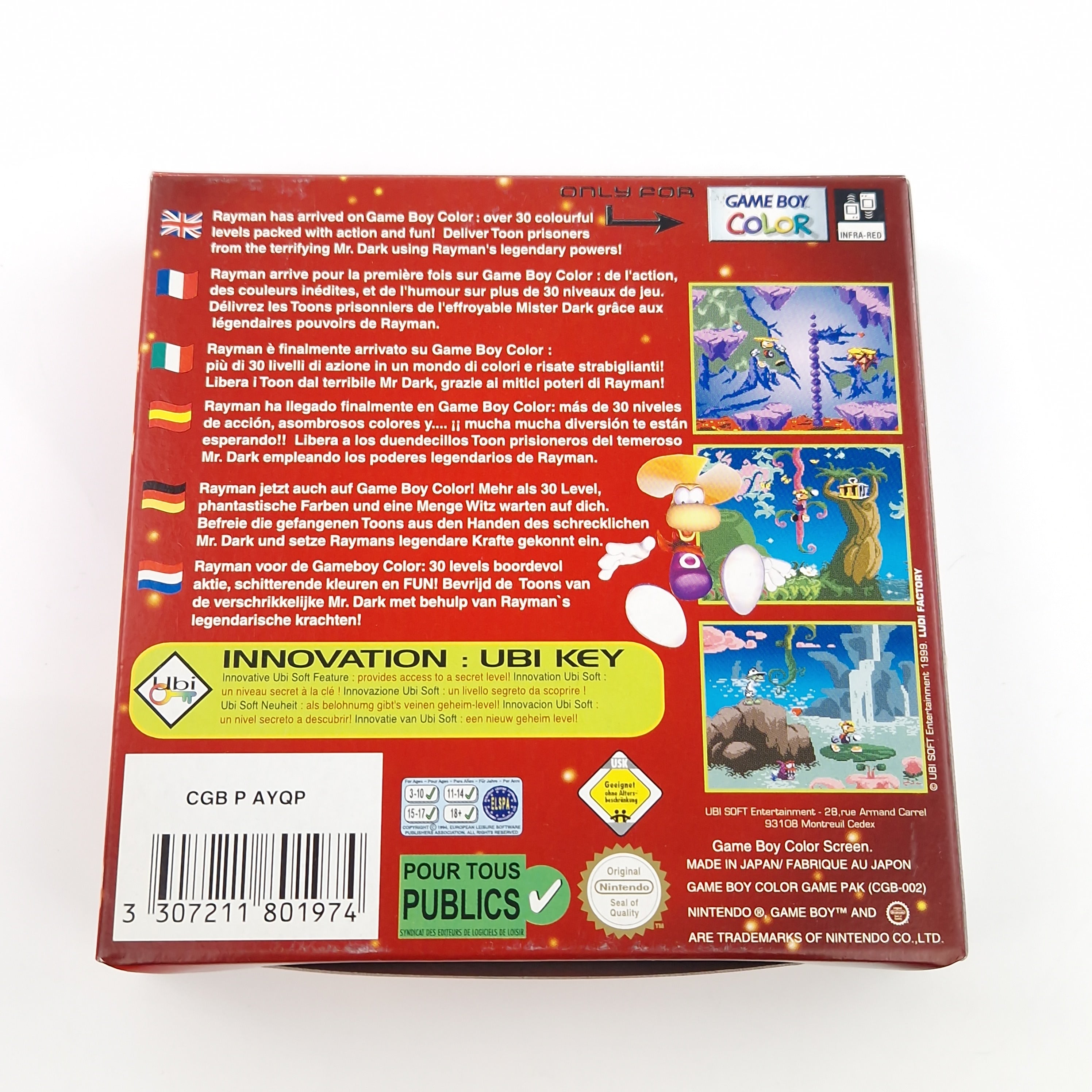Nintendo Game Boy Color Spiel – Rayman Modul OVP PAL