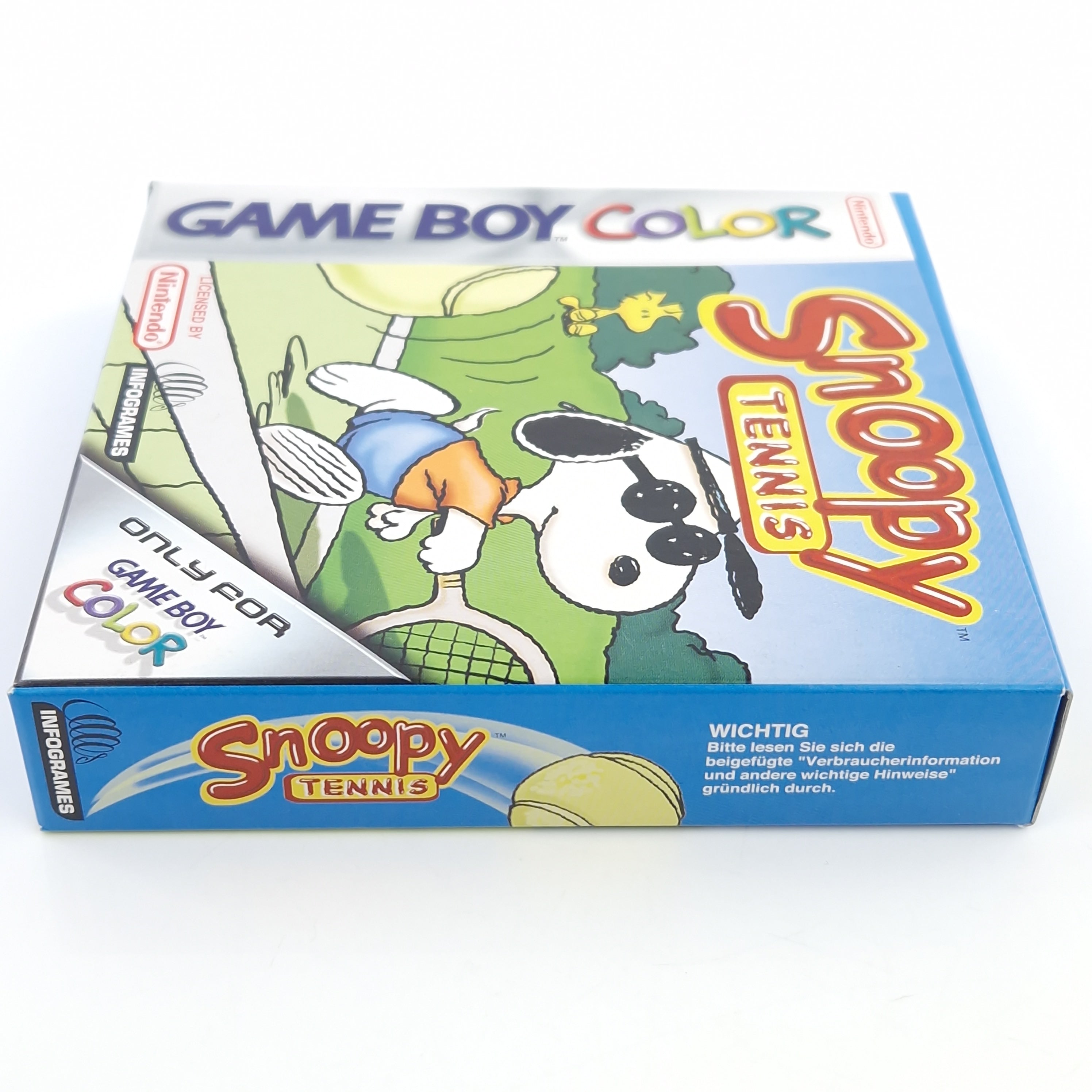 Game Boy Color Spiel – Snoopy Tennis (OVP PAL Anleitung)