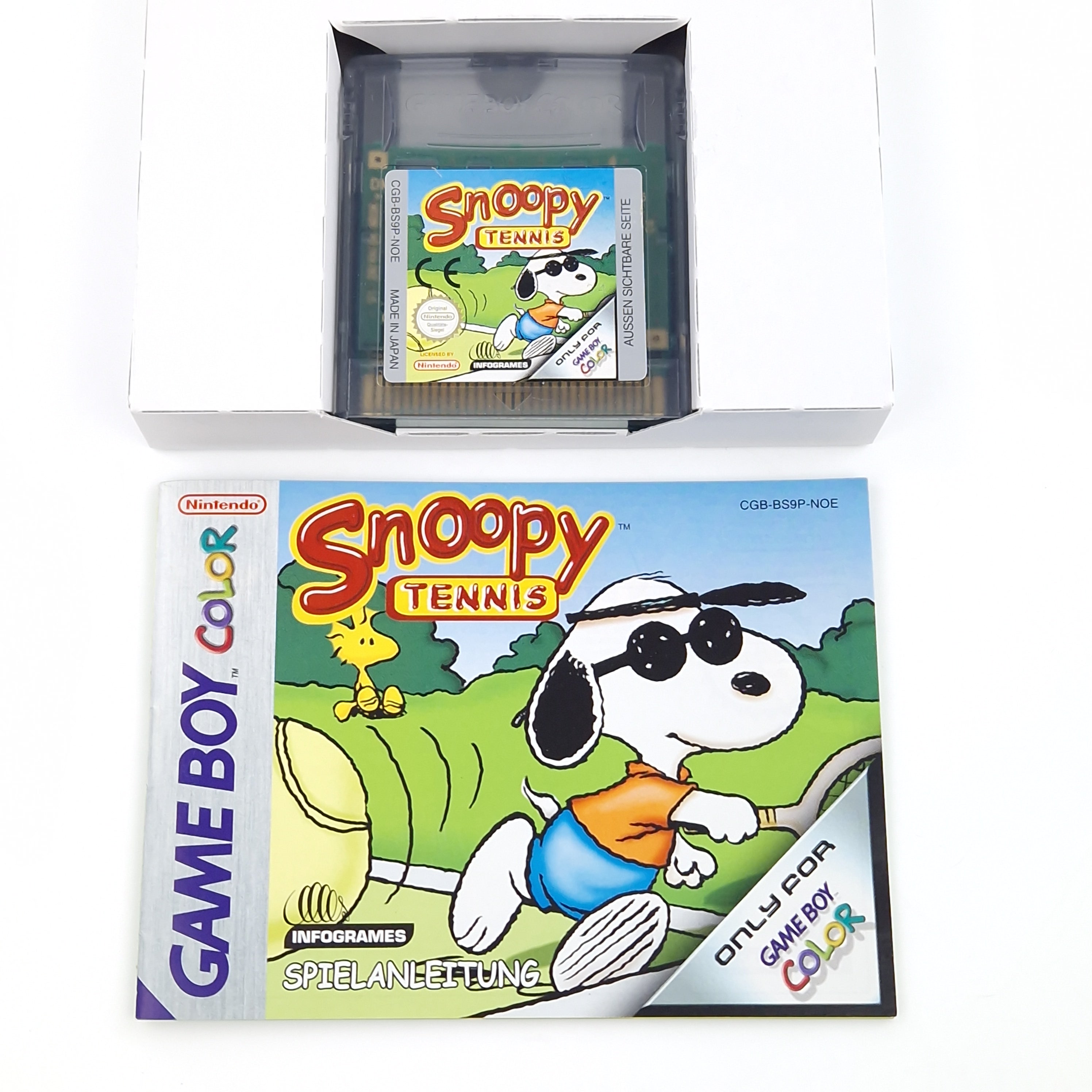 Game Boy Color Spiel – Snoopy Tennis (OVP PAL Anleitung)