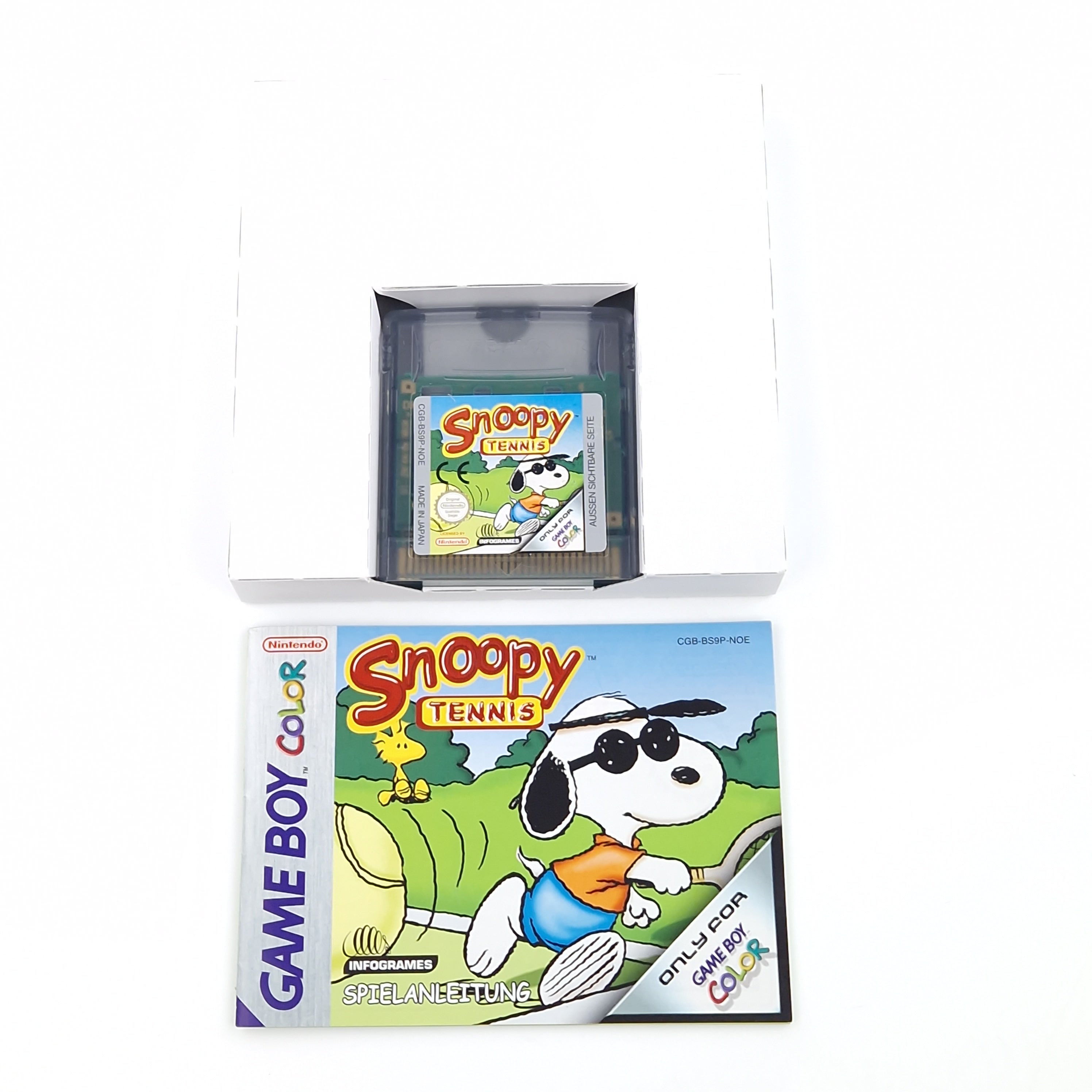 Game Boy Color Spiel – Snoopy Tennis (OVP PAL Anleitung)