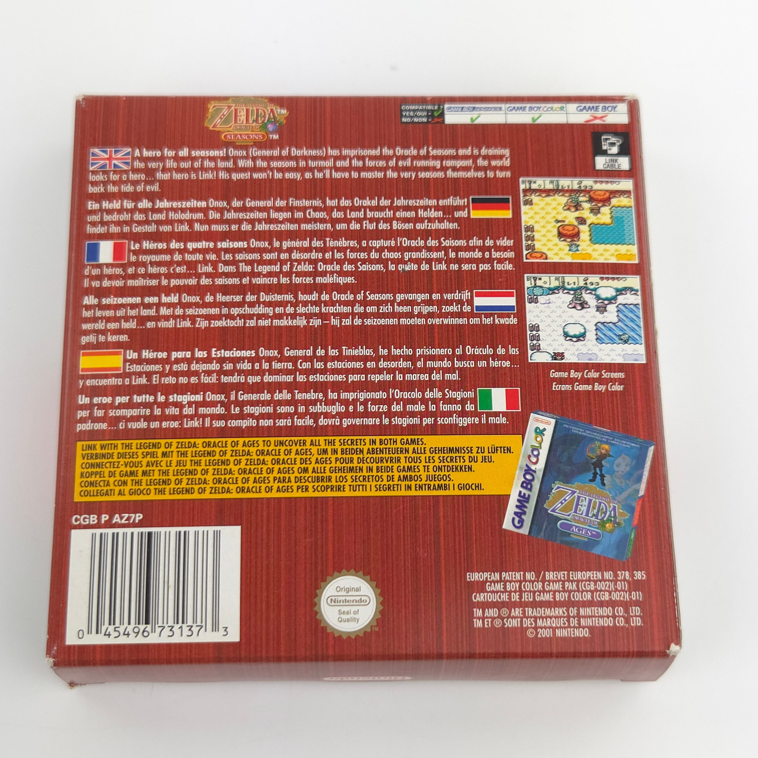 Game Boy Color Spiel – Zelda Oracle of Seasons (OVP PAL)