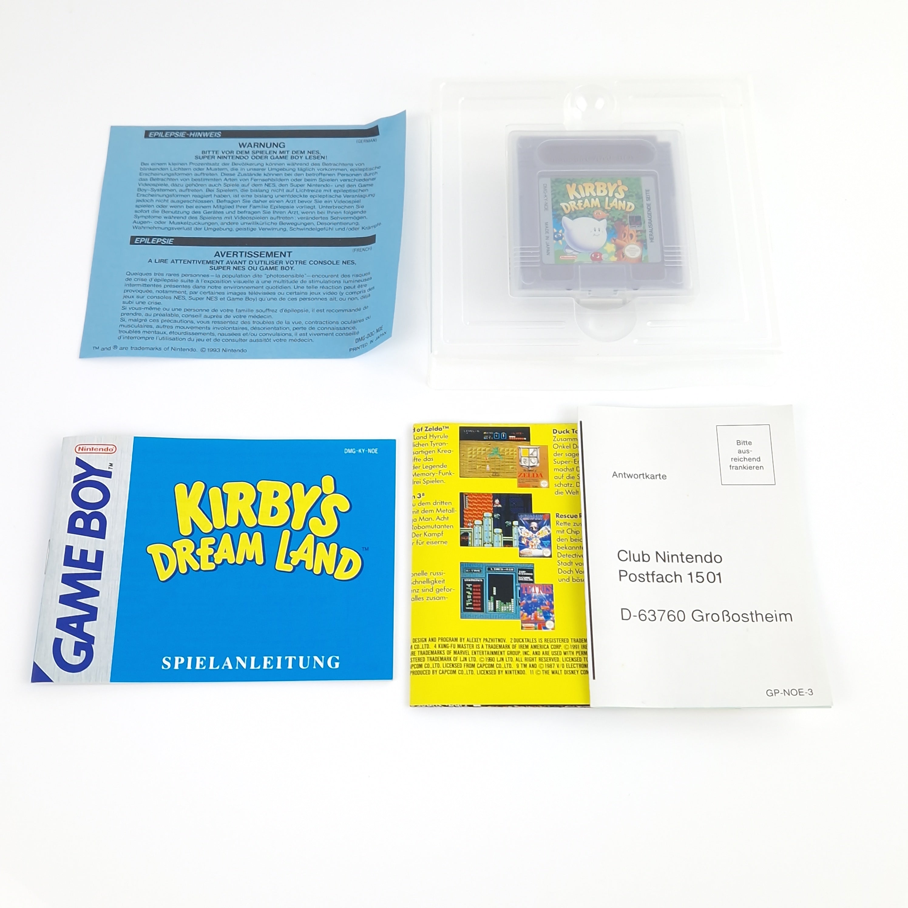 Nintendo Game Boy Spiel – Kirbys Dream Land OVP PAL NOE