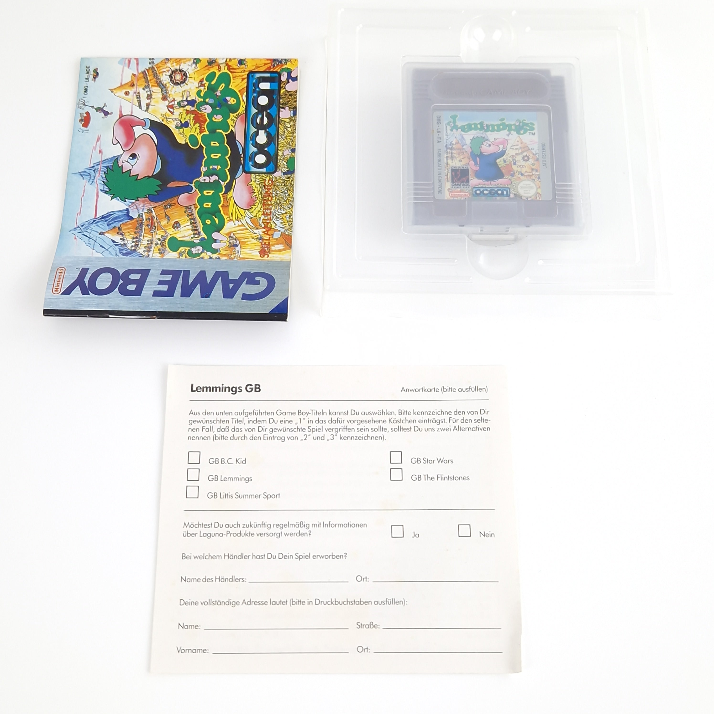 Nintendo Game Boy Spiel – Lemmings (Modul OVP PAL)