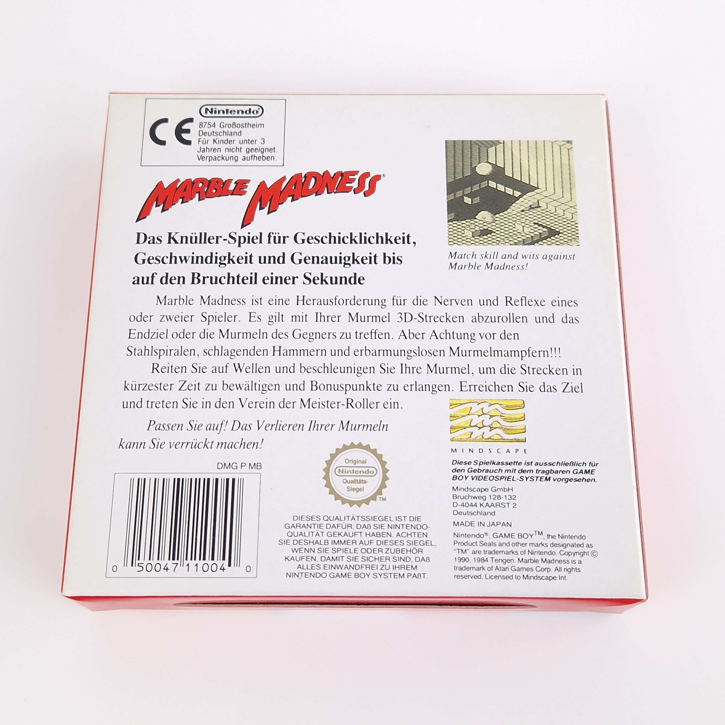 Nintendo Game Boy Spiel – Marble Madness OVP PAL Modul