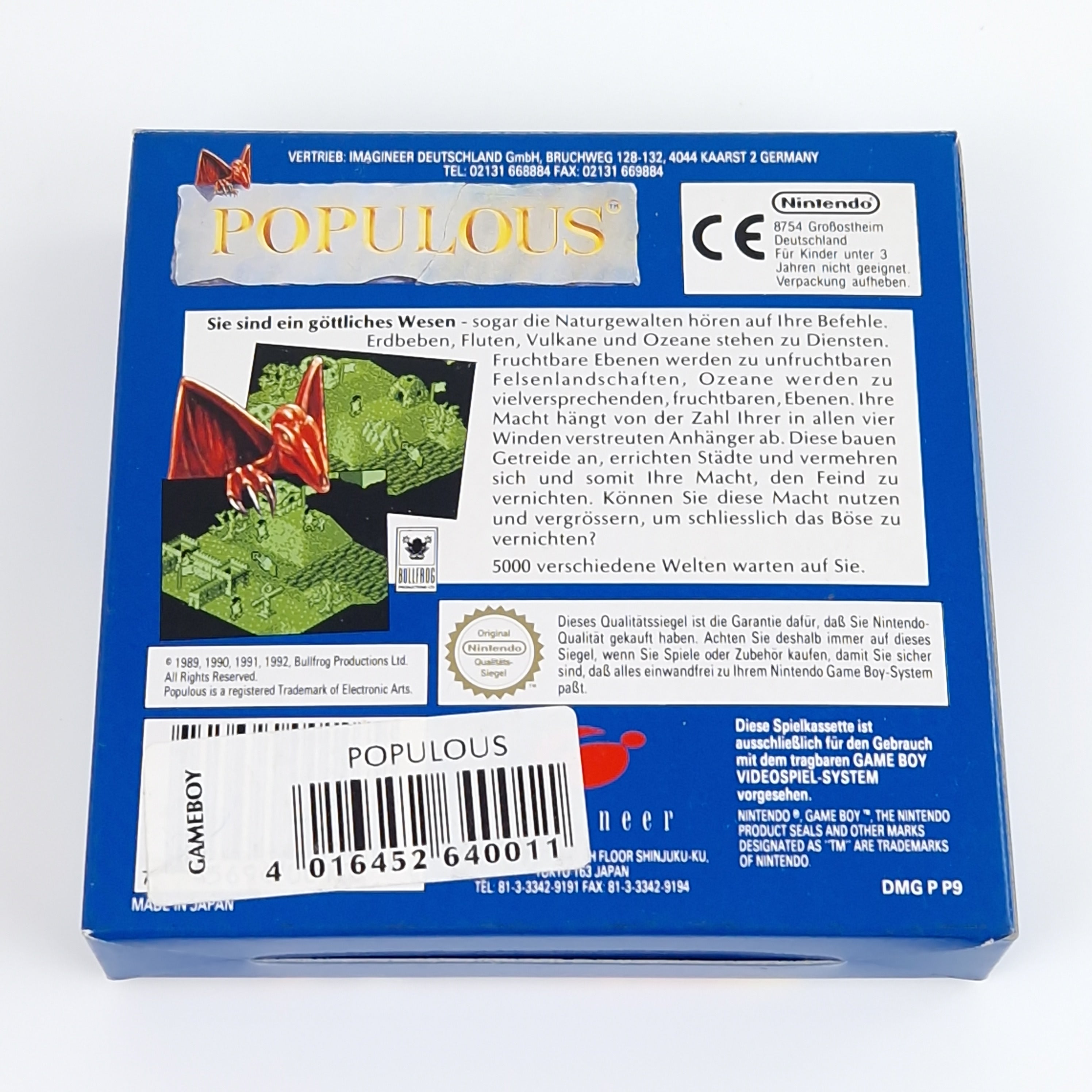 Nintendo Game Boy Spiel – Populous (PAL Modul OVP)