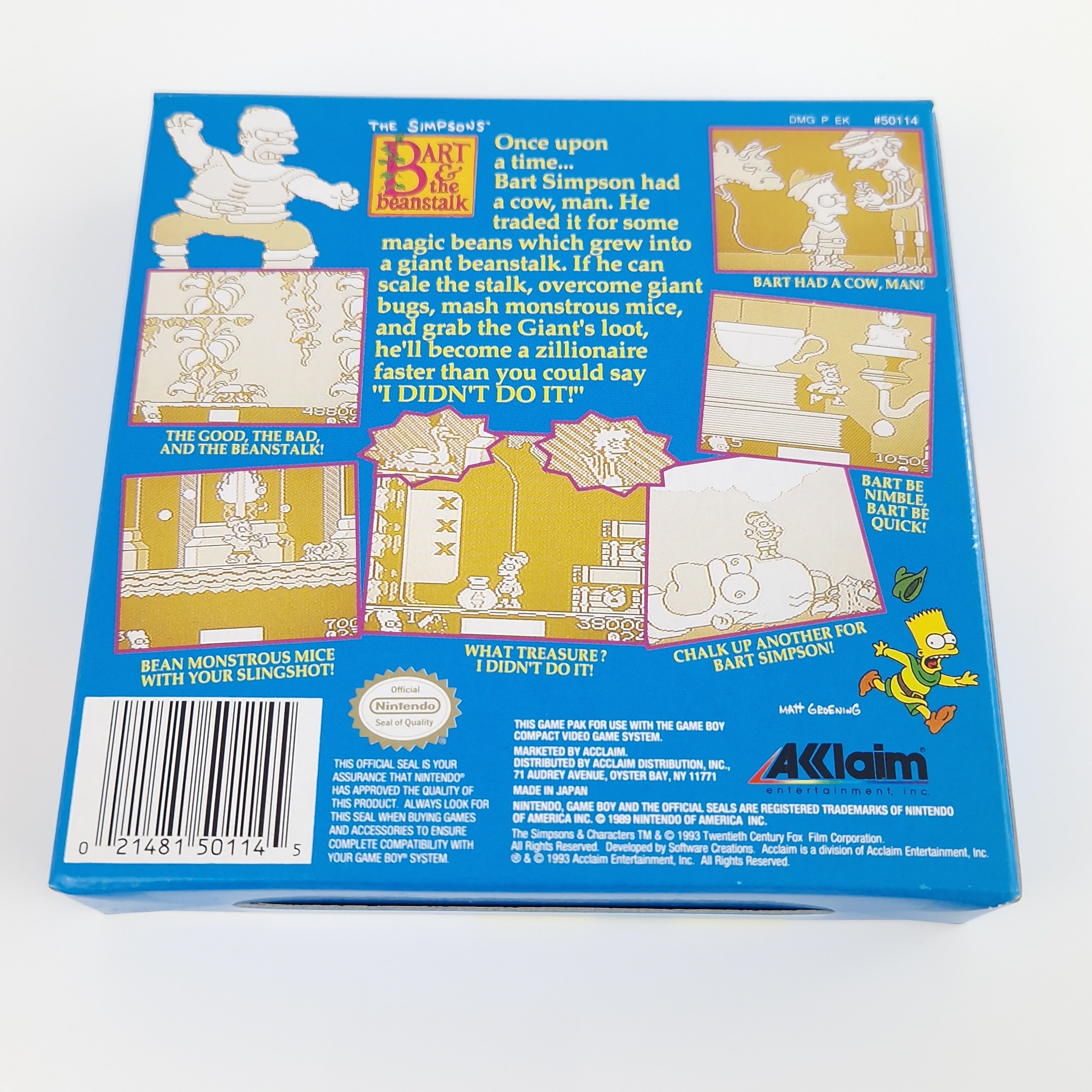 Game Boy Spiel – The Simpsons Bart & the Beanstalk OVP