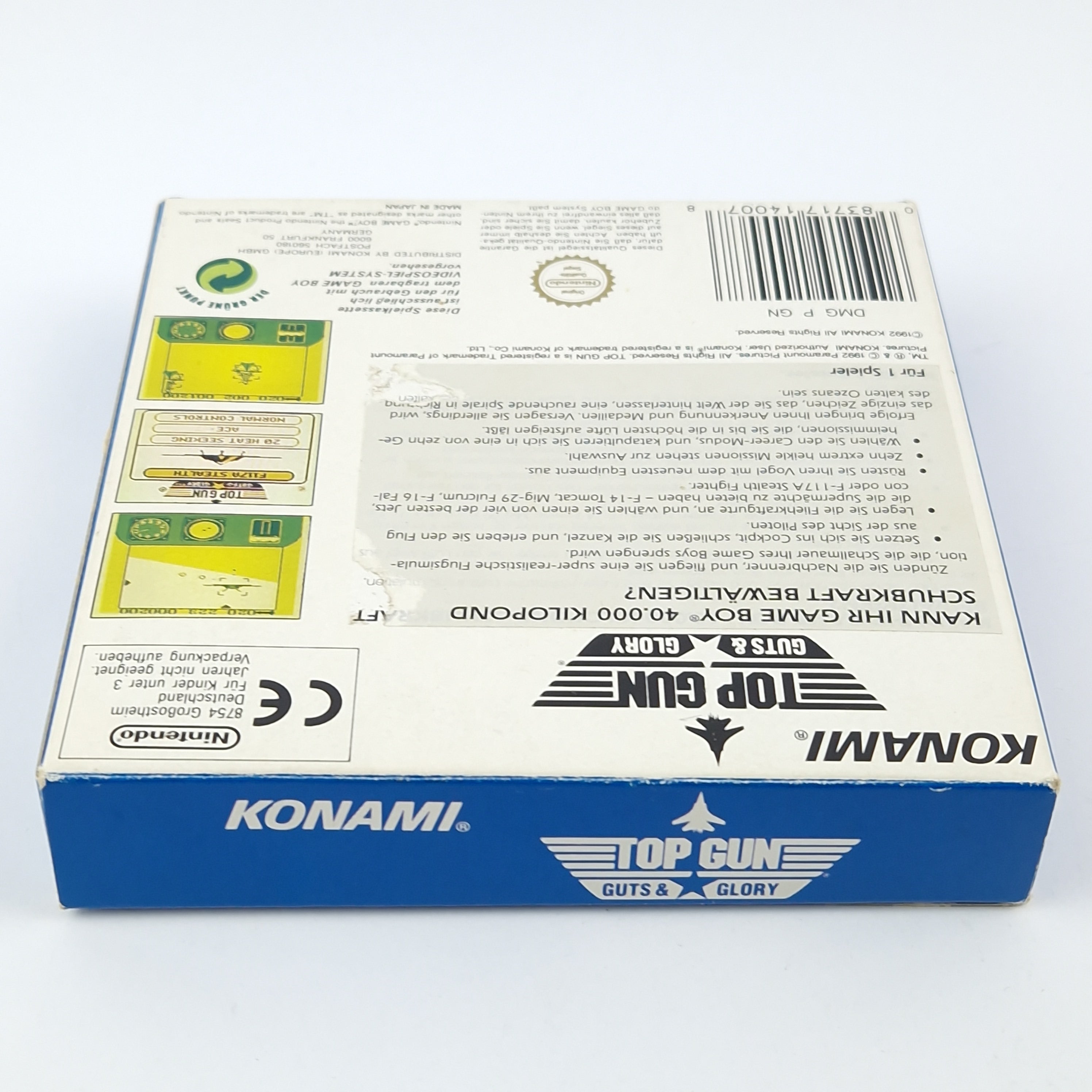 Game Boy Spiel – Top Gun Guts & Glory OVP CIB
