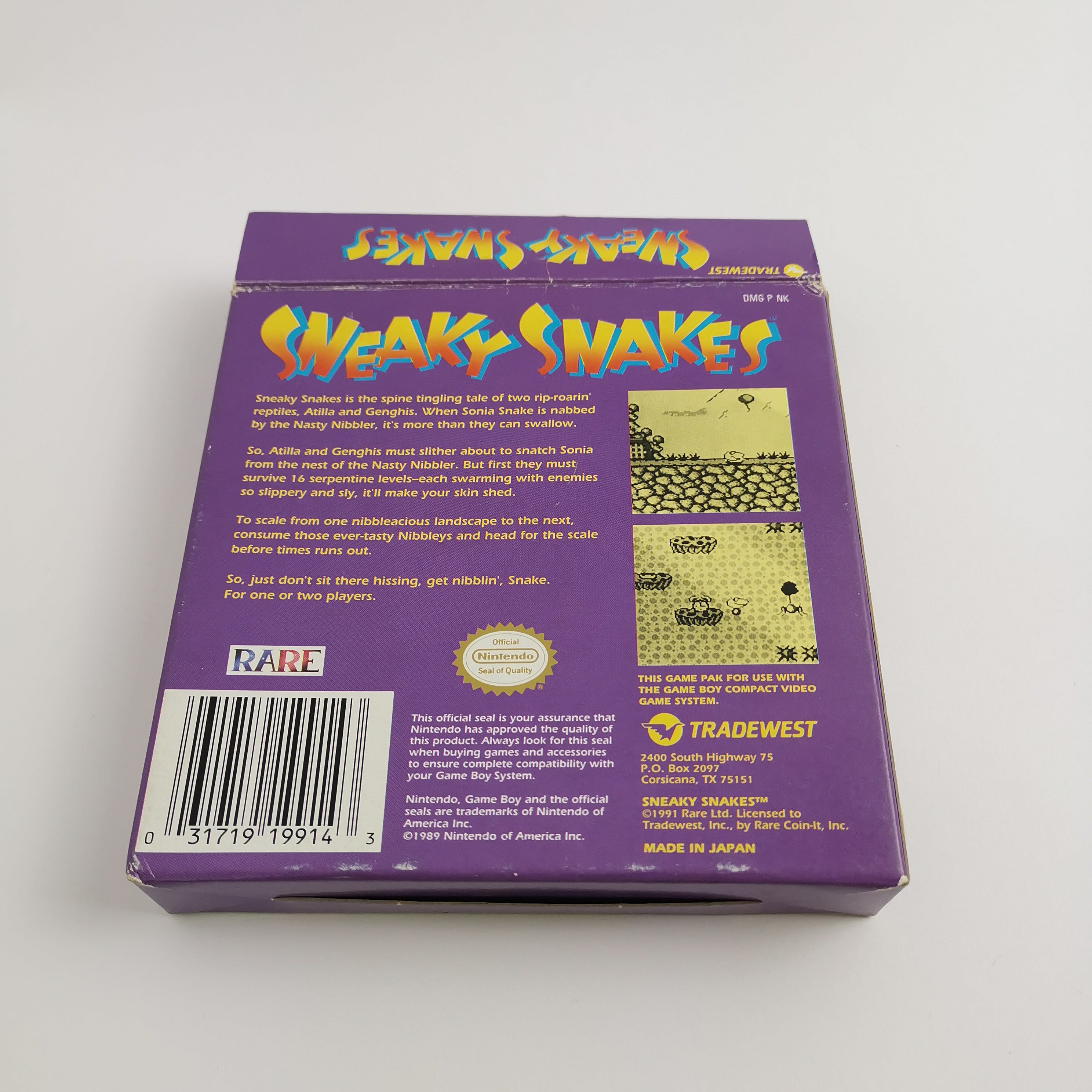 Nintendo Gameboy Spiel – Sneaky Snakes OVP NTSC-U/C USA