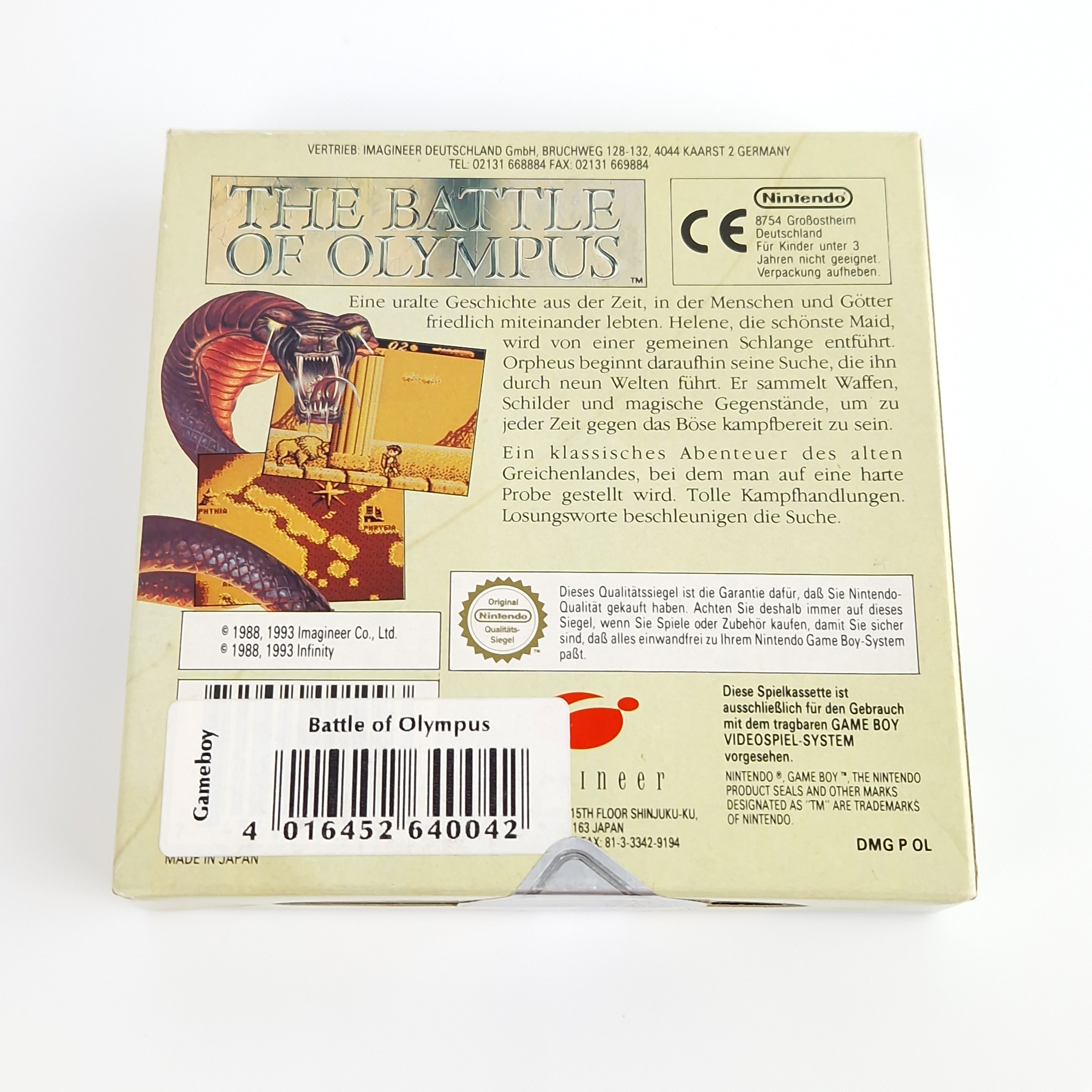 Nintendo Gameboy Classic Spiel – The Battle of Olympus OVP