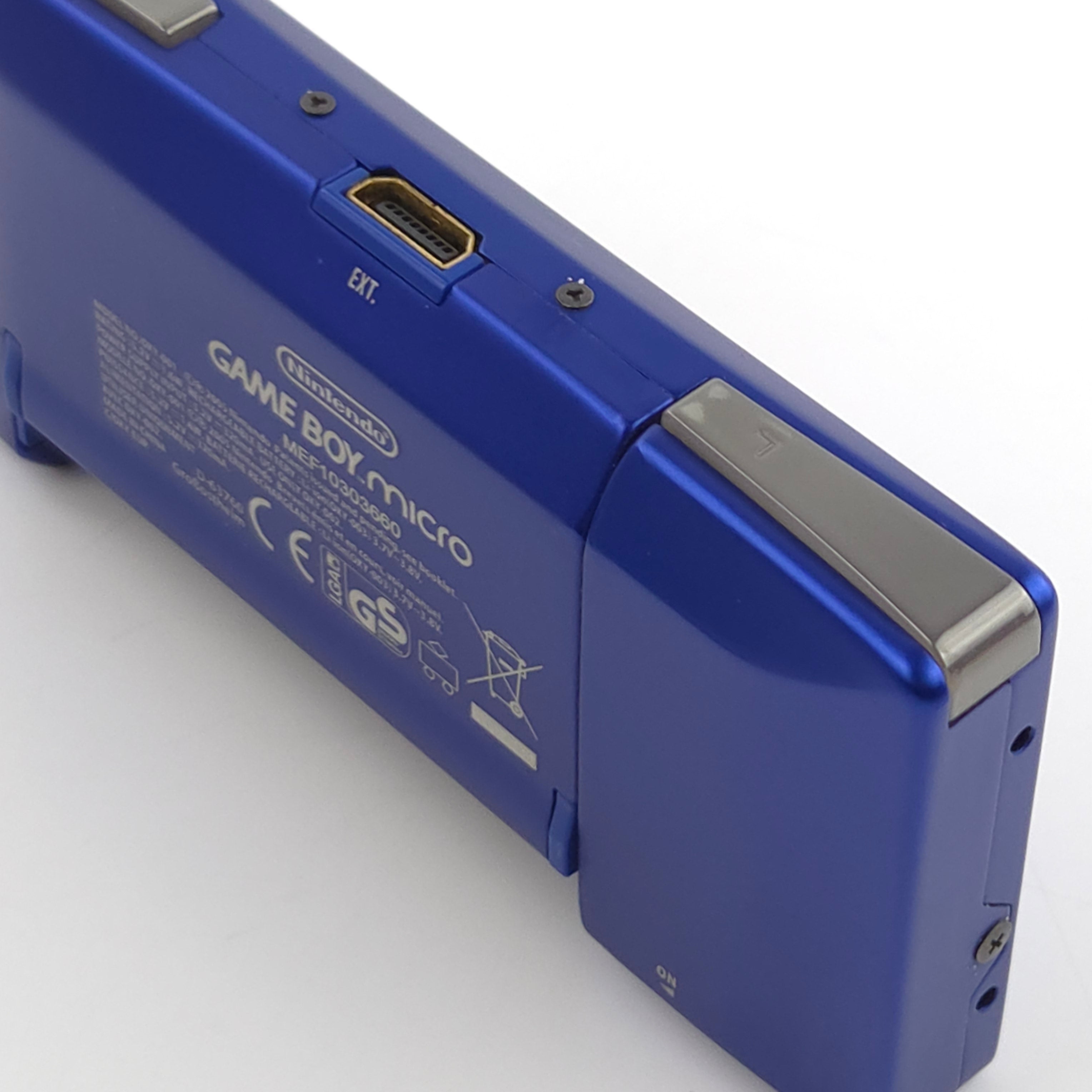 Nintendo Gameboy Micro Konsole Blau ohne Ladekabel PAL