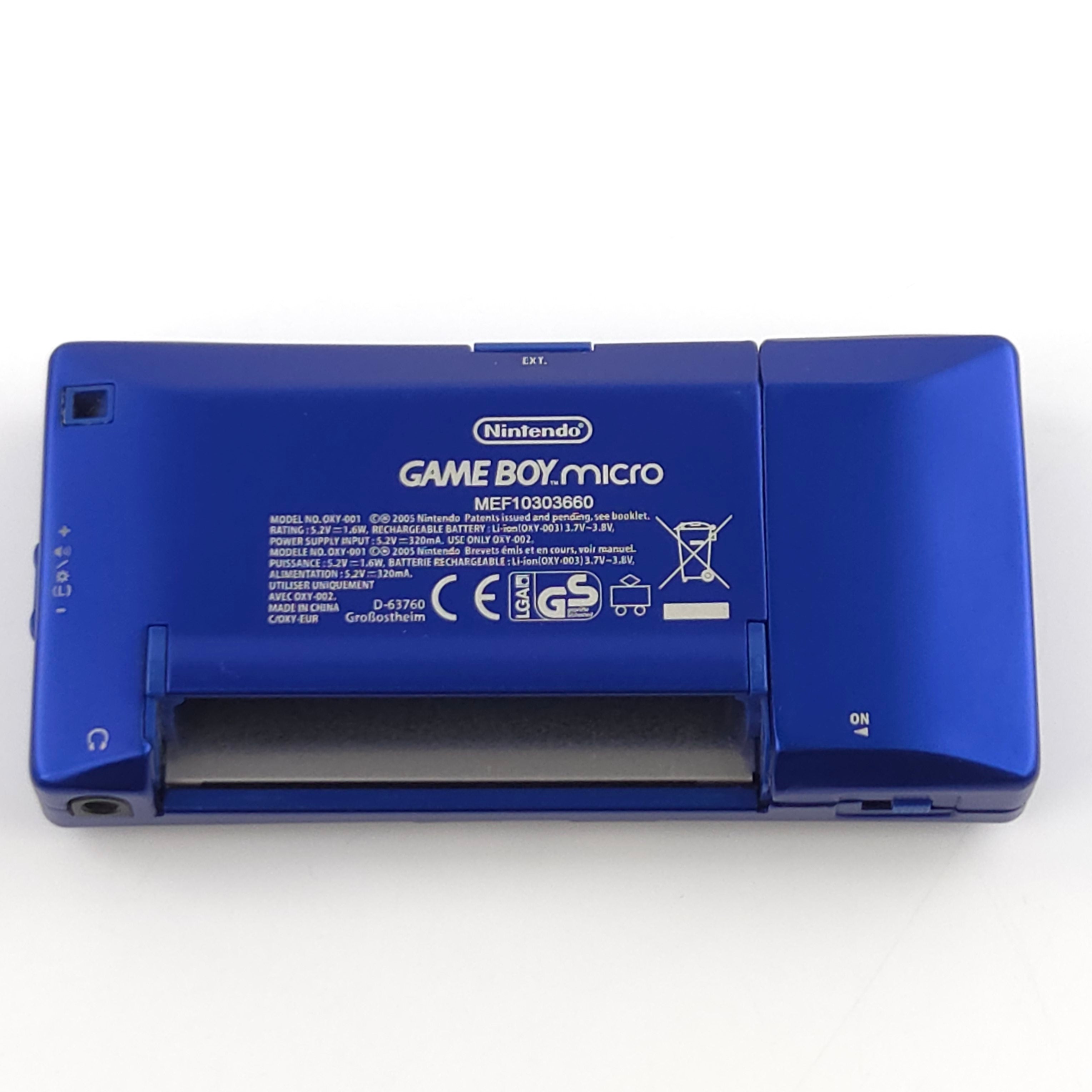Nintendo Gameboy Micro Konsole Blau ohne Ladekabel PAL