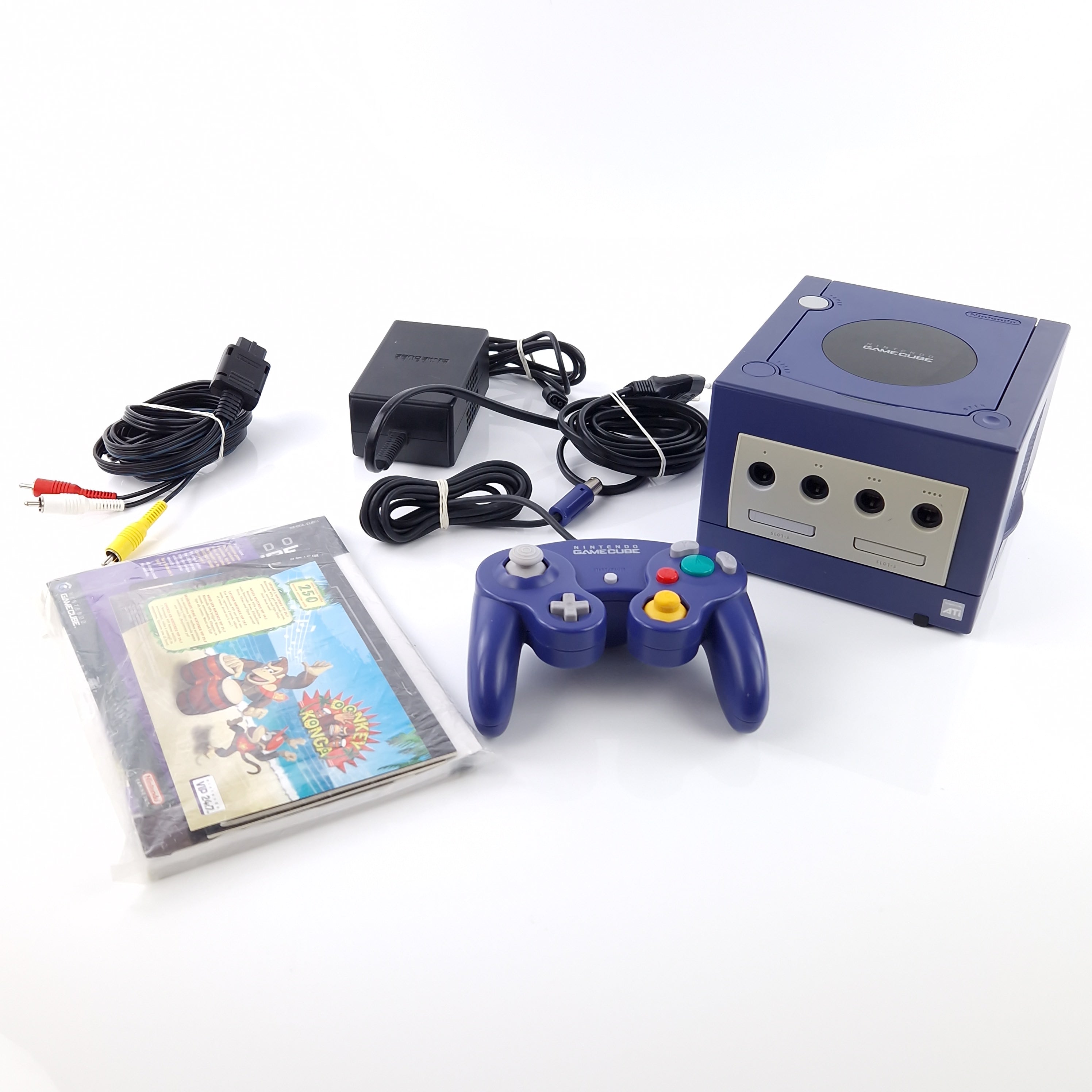 Nintendo Gamecube Konsole Donkey Konga Bongo Pak OVP Lila