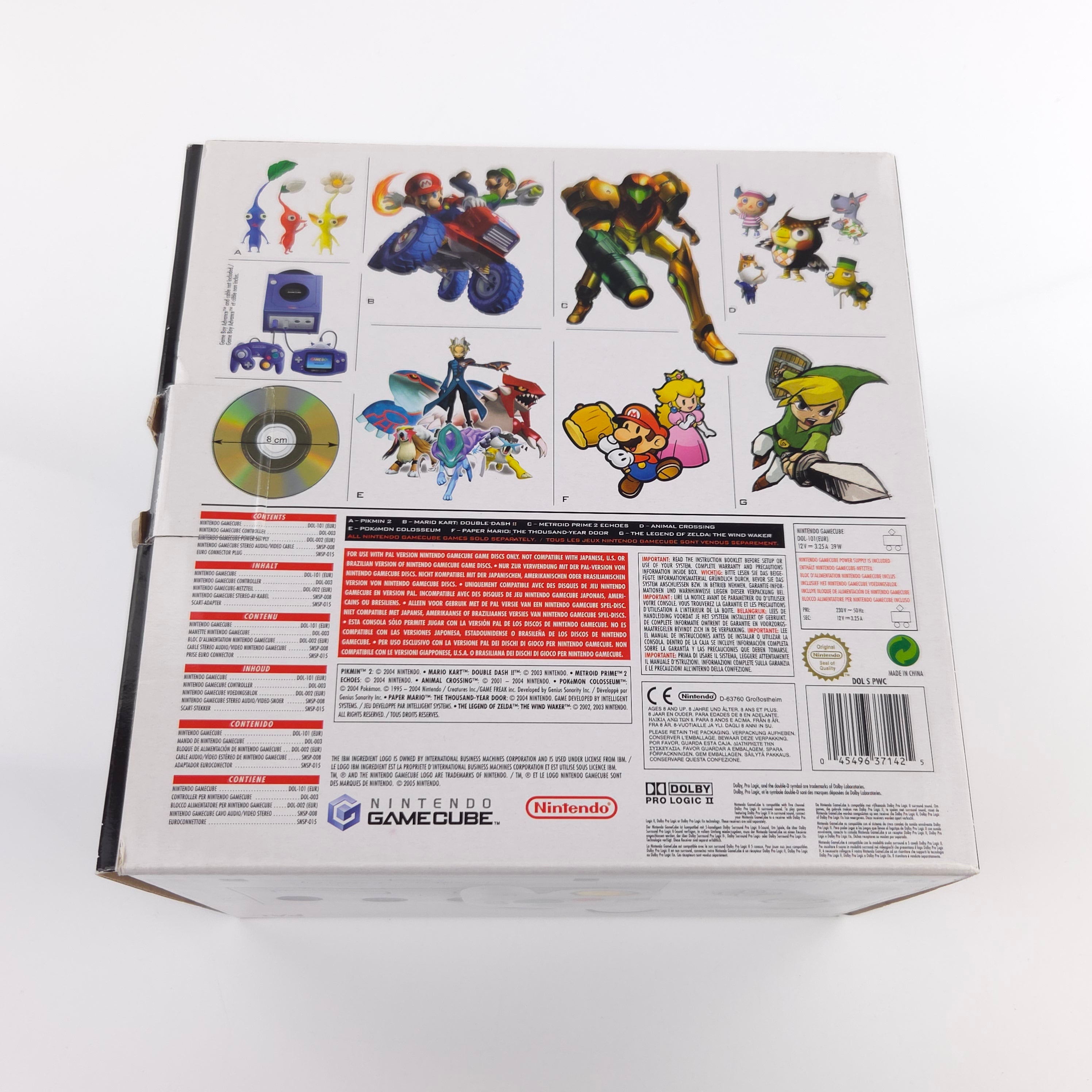 Boîte console Nintendo GameCube Blanc + cartons intérieurs Boîte console Nintendo GameCube Blanc + cartons intérieurs