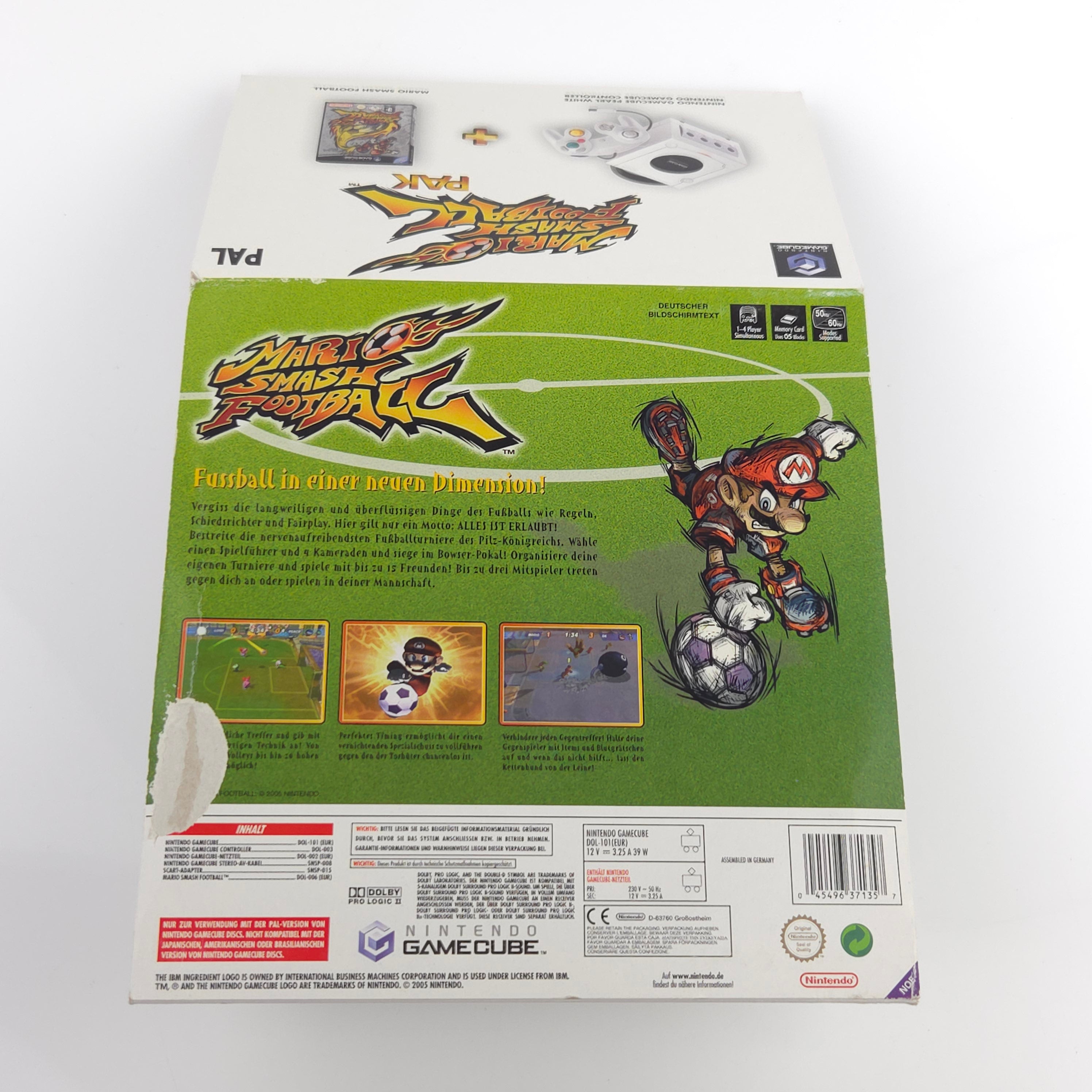 Nintendo Gamecube Konsole Mario Smash Football Pak OVP