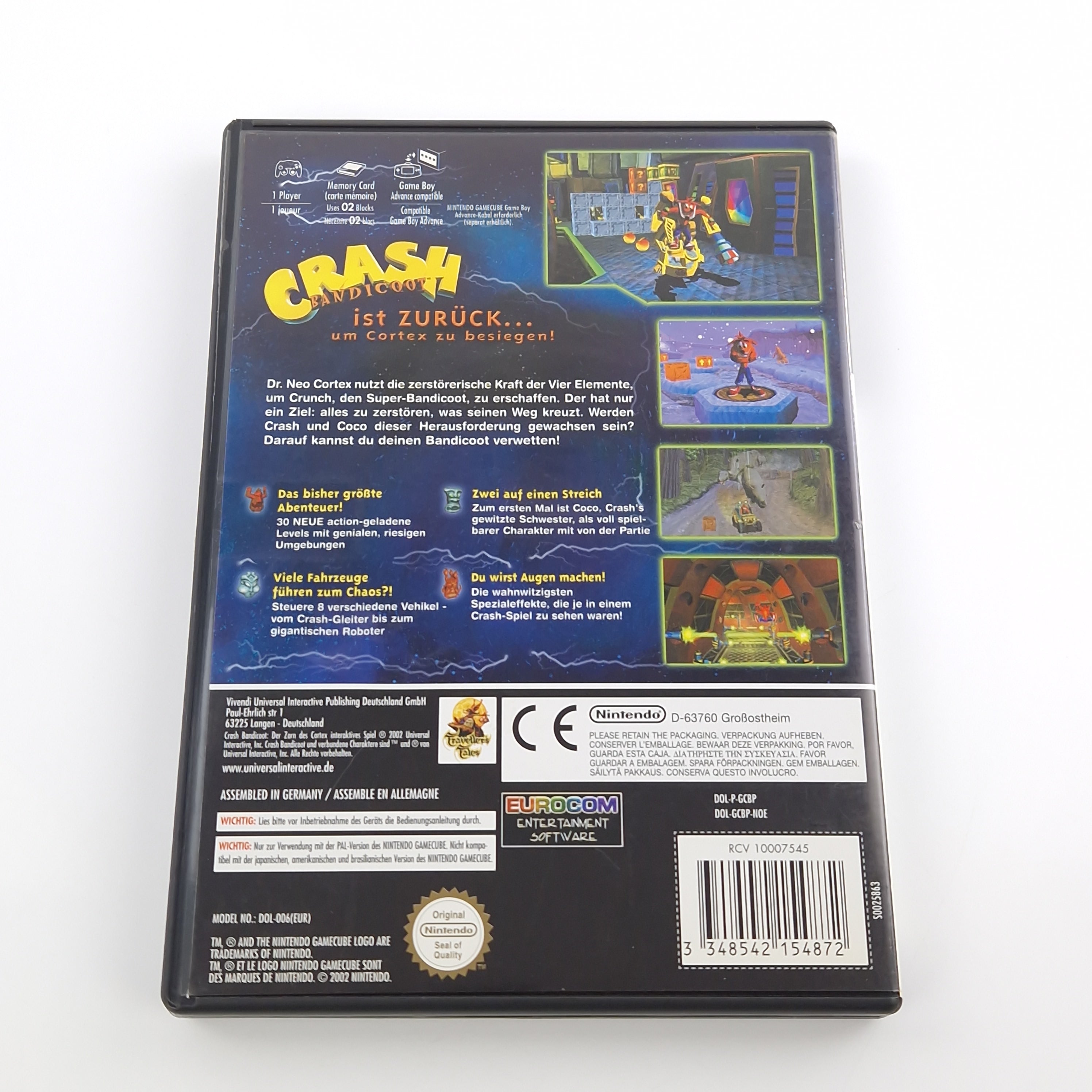 Nintendo Gamecube Spiel – Crash Bandicoot Der Zorn des Cortex PAL